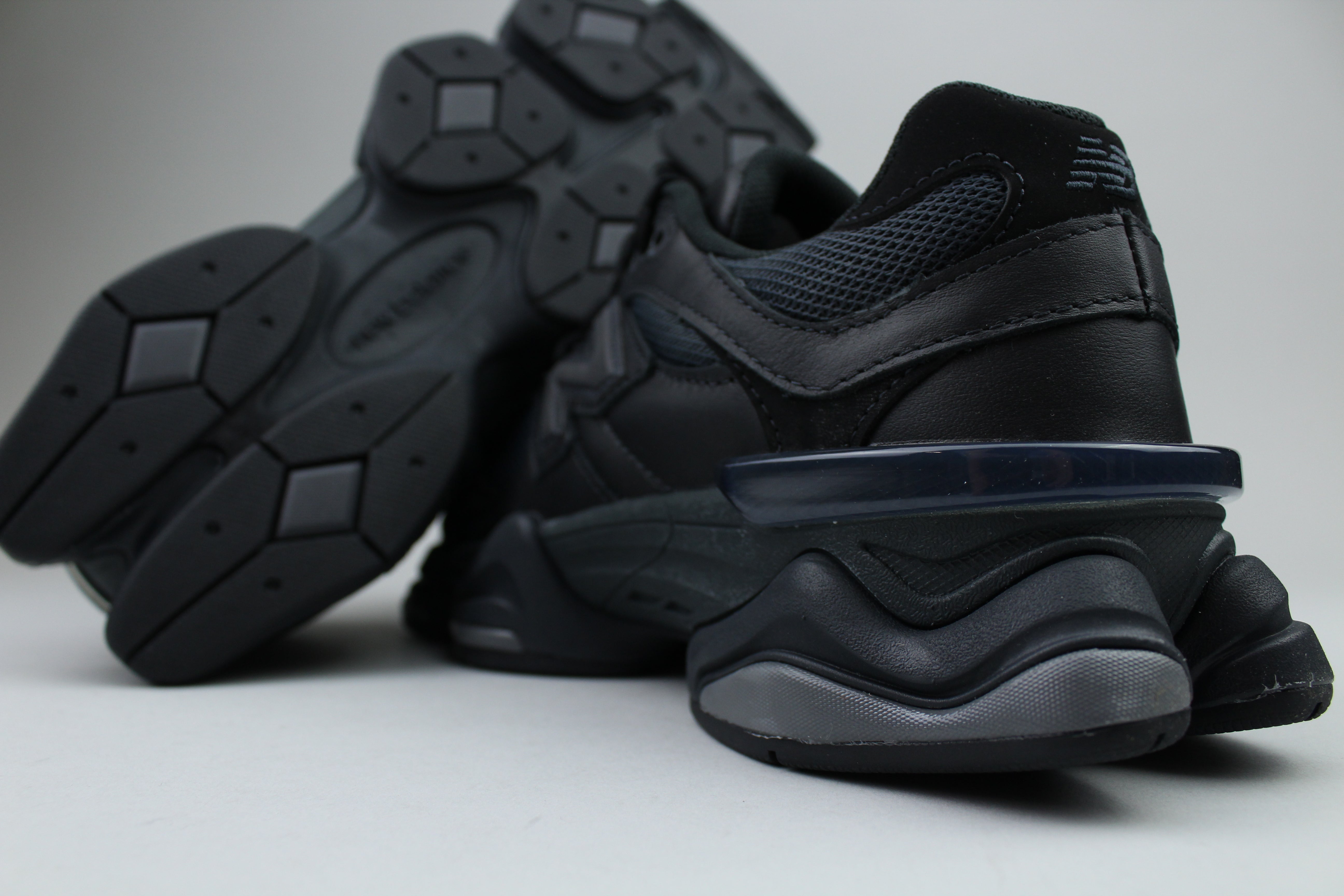 New Balance 9060 'Triple Black Leather'-10065422614858-The Attic