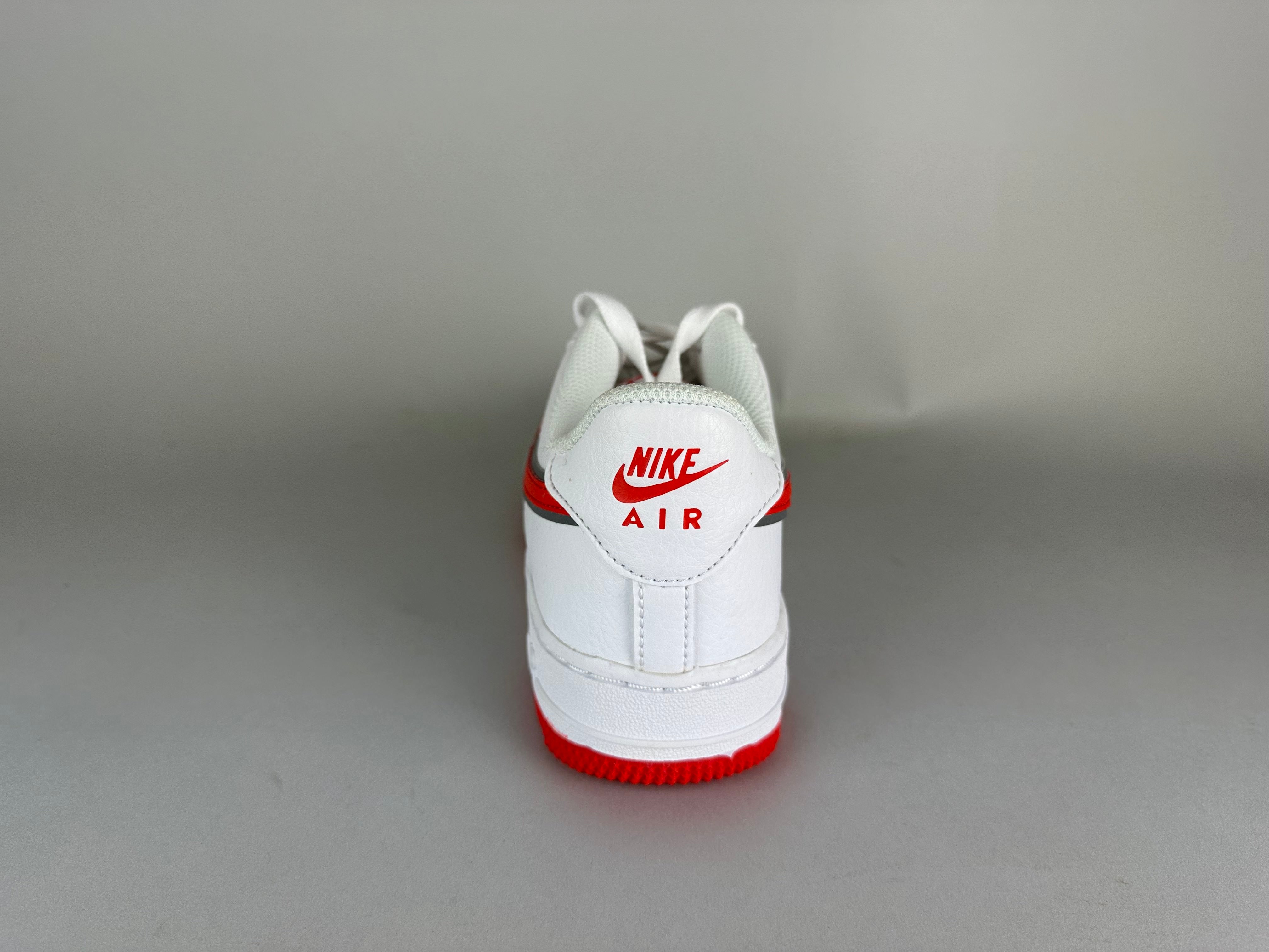 Nike Air Force 1 SE GS 'Mini Swoosh White Habanero Red'- Size 38 (ARCHIVE)