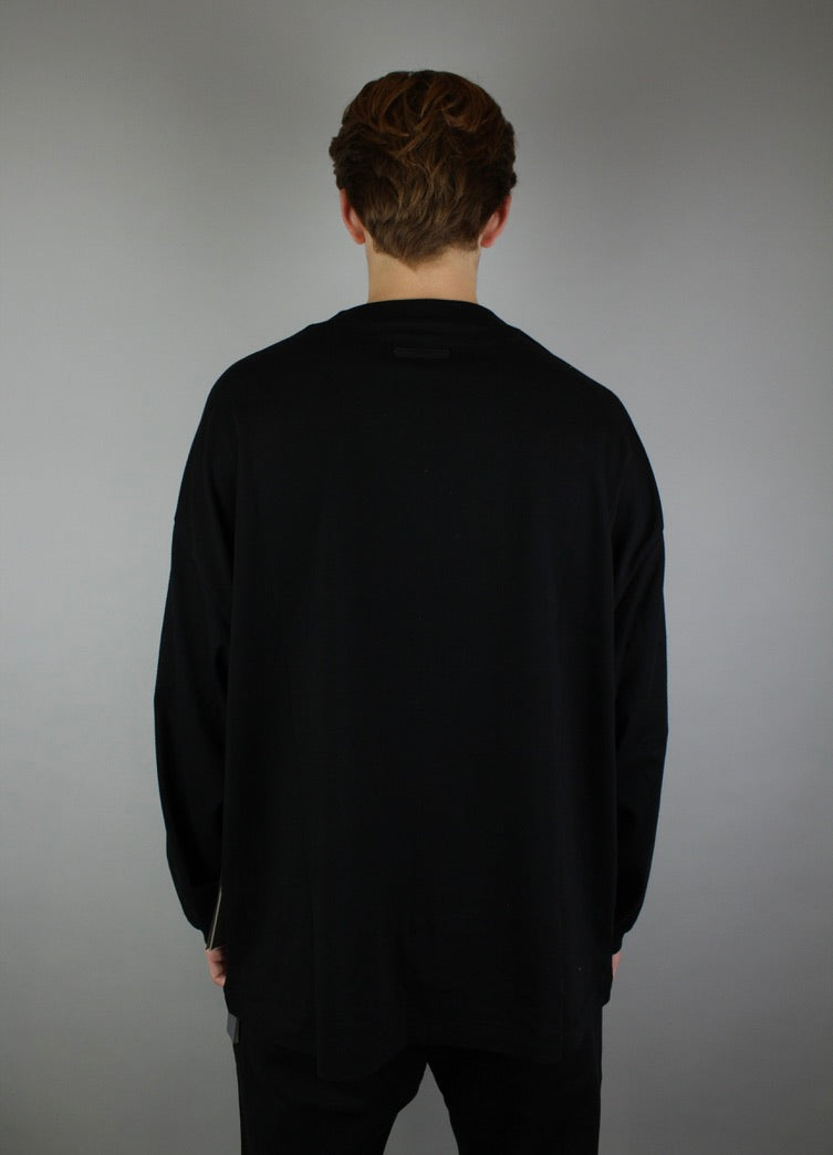Fear of God Essentials Jersey Longsleeve Tee 'Black'-9579037589834-The Attic