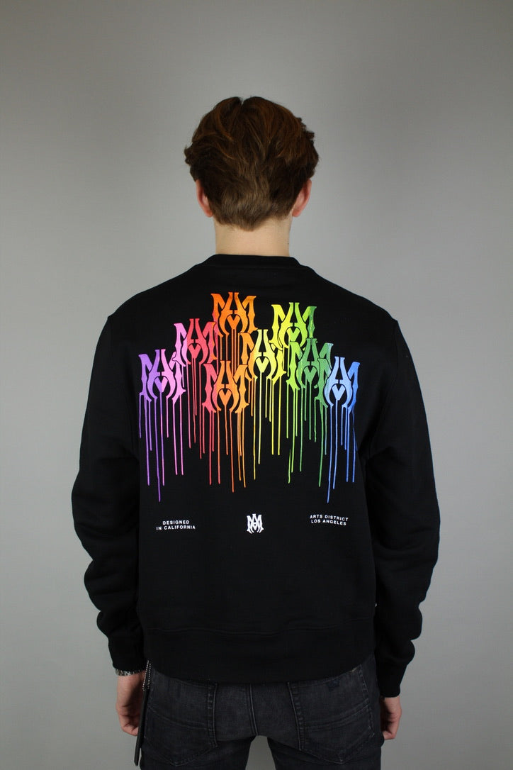 Amiri MA Drip Collage Crewneck 'Black'-9643408392522-The Attic