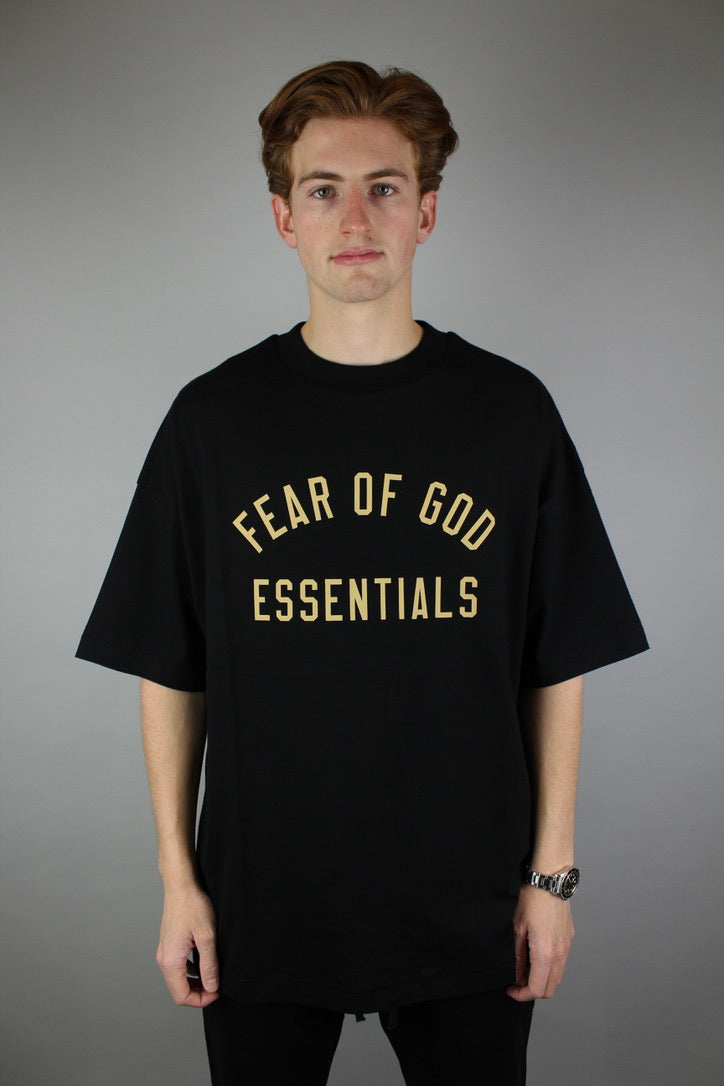 Fear of God Essentials Jersey Crewneck Tee 'Black'-9579032346954-The Attic