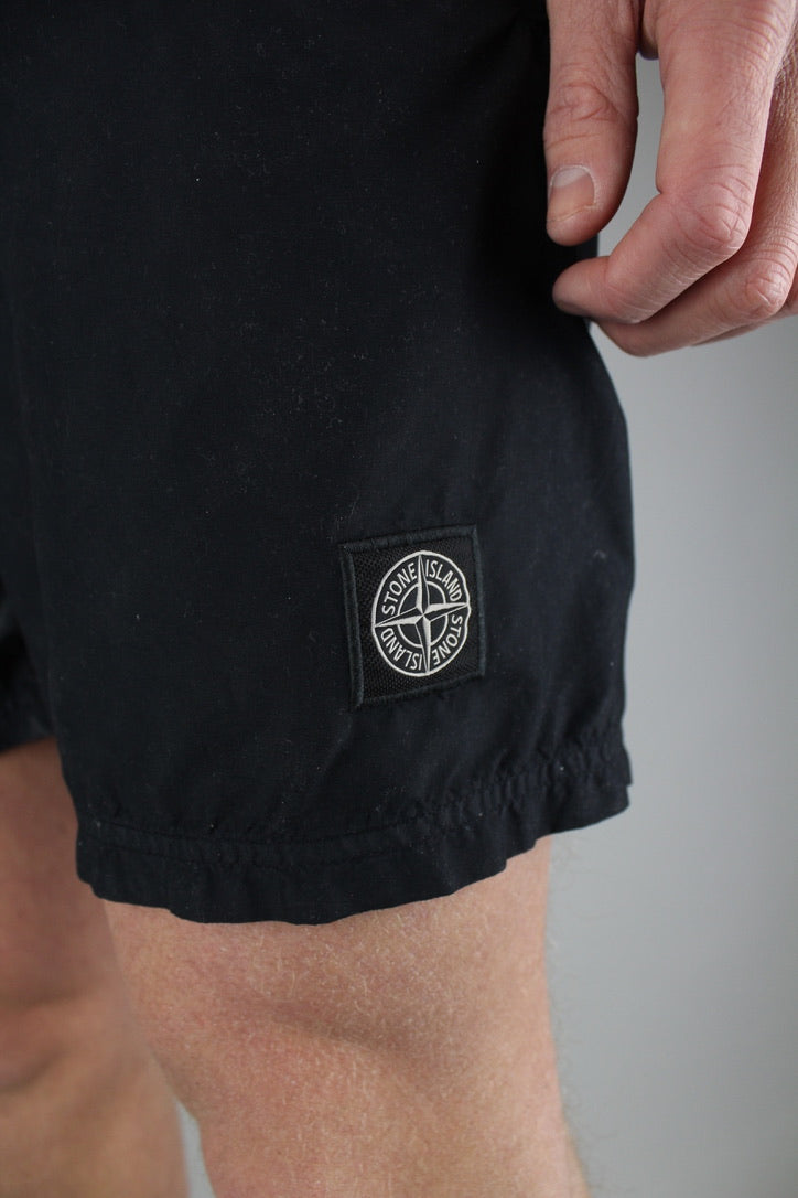 Stone Island Compass Logo Swim Shorts 'Black'-9993709257034-The Attic