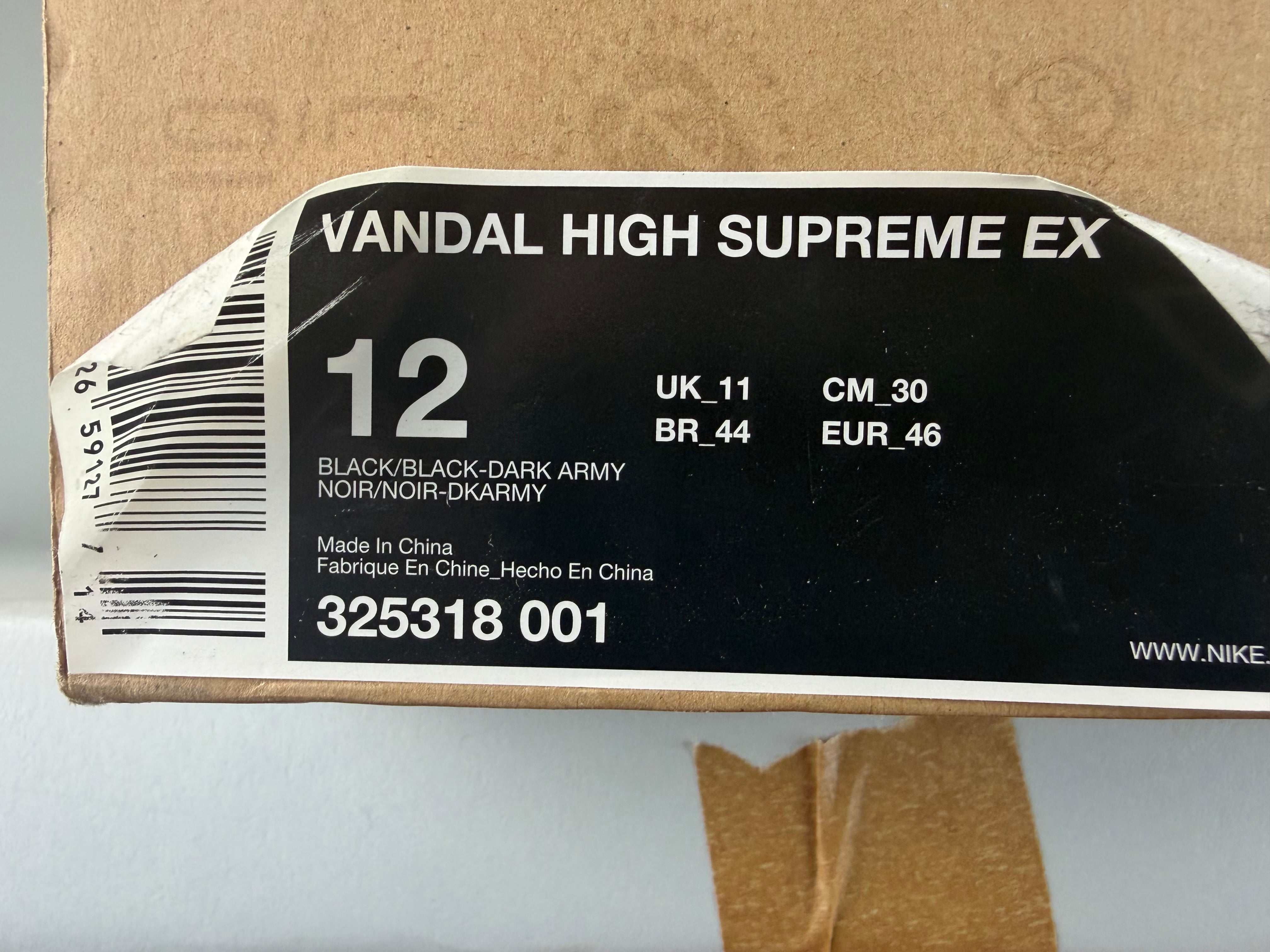Nike Vandal High Supreme EX 'Rock & Roll Pack Black' - Size 46 (ARCHIVE)