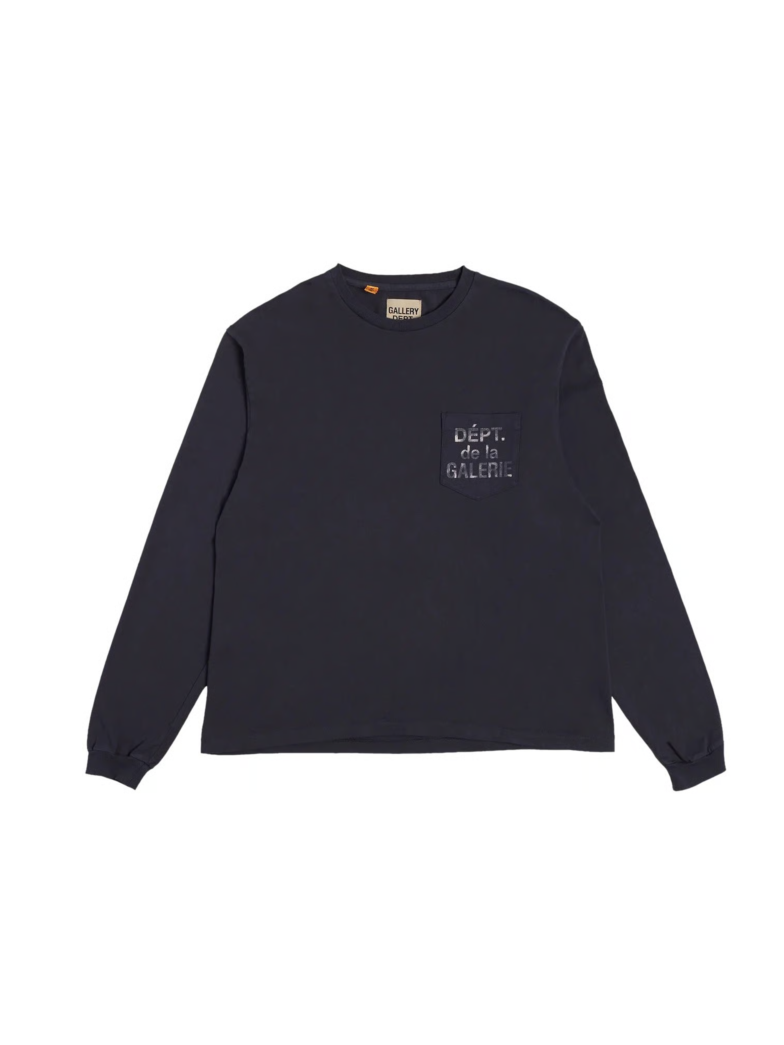 Gallery Dept. French Logo Pocket Longsleeve 'Vintage Black'-8743620641098-The Attic