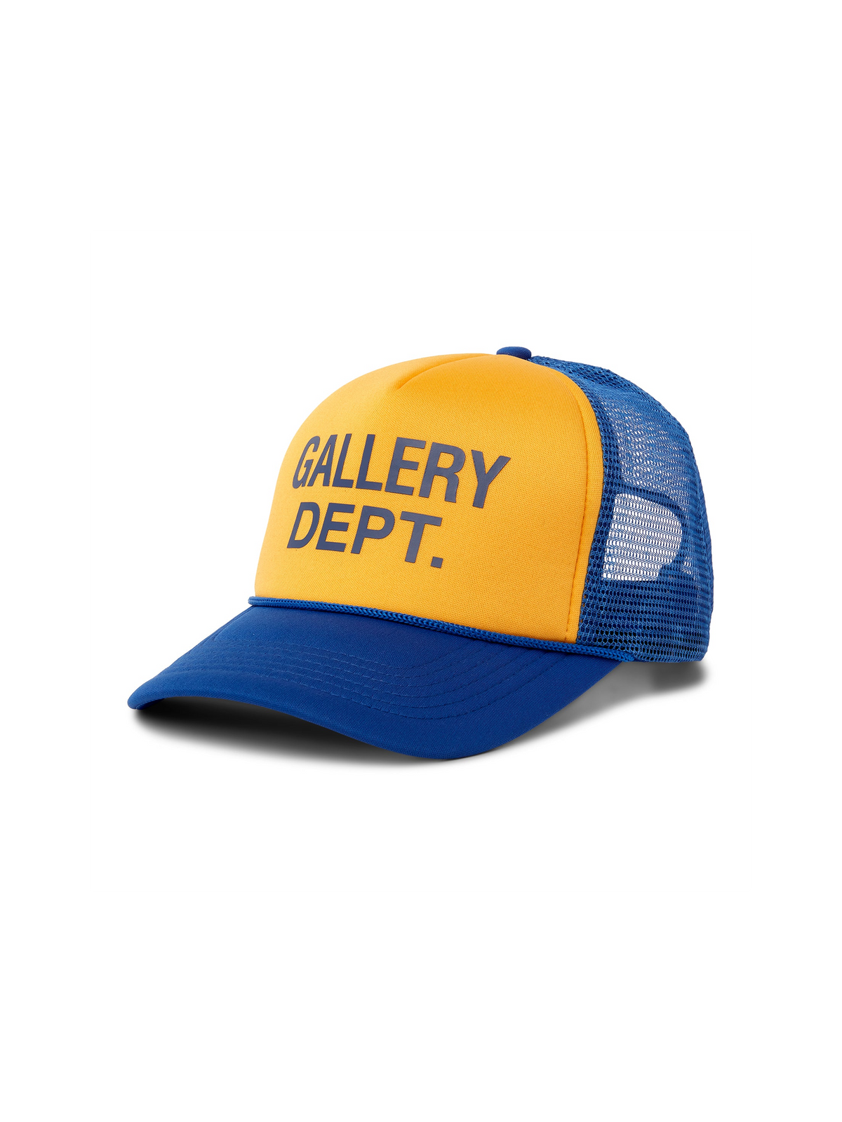 Gallery Dept. GD Logo Trucker Hat 'Yellow/Navy'-8747622498634-The Attic