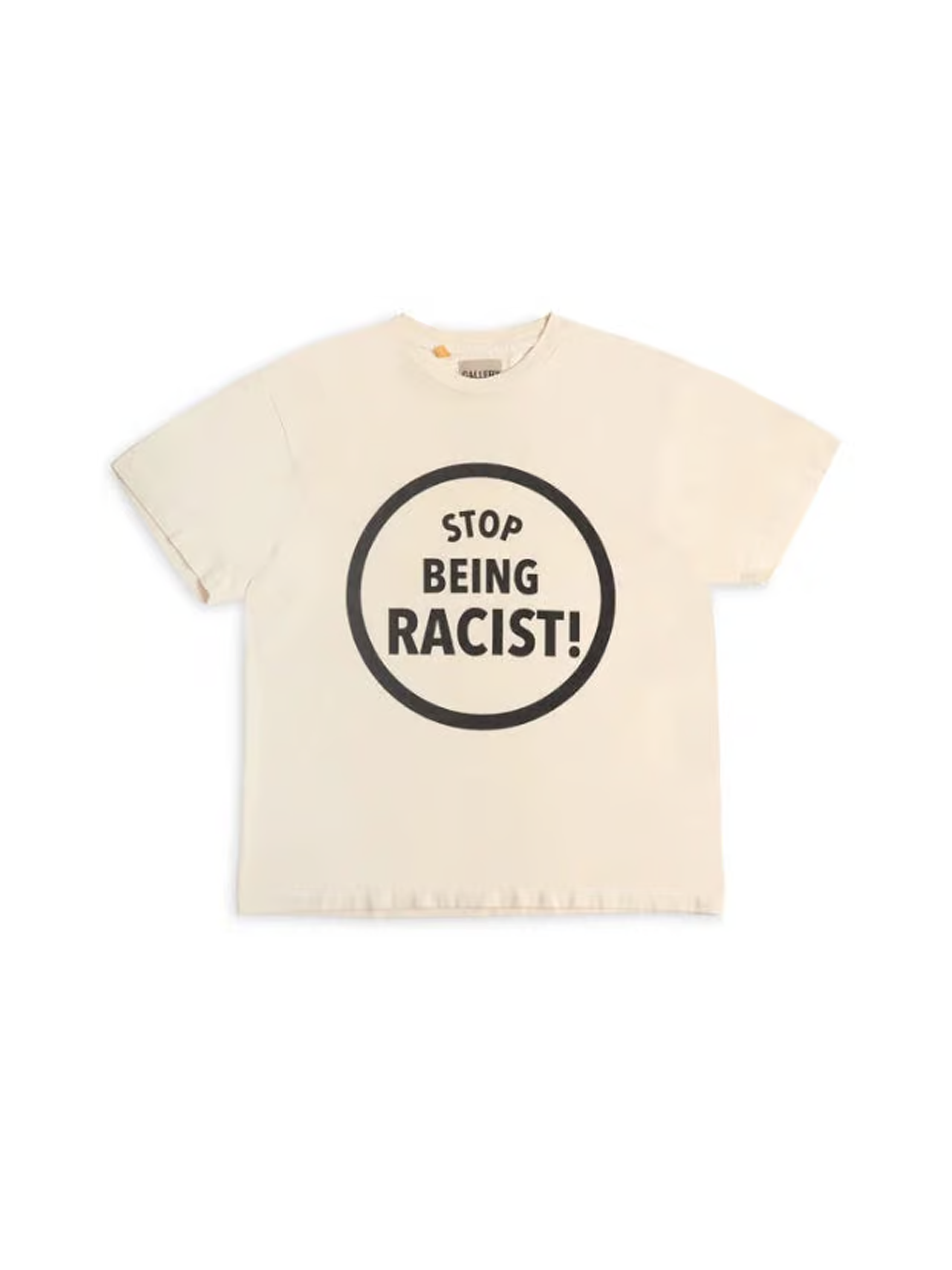 Gallery Dept. Stop Being Racist T-shirt 'Cream'-9466175914314-The Attic
