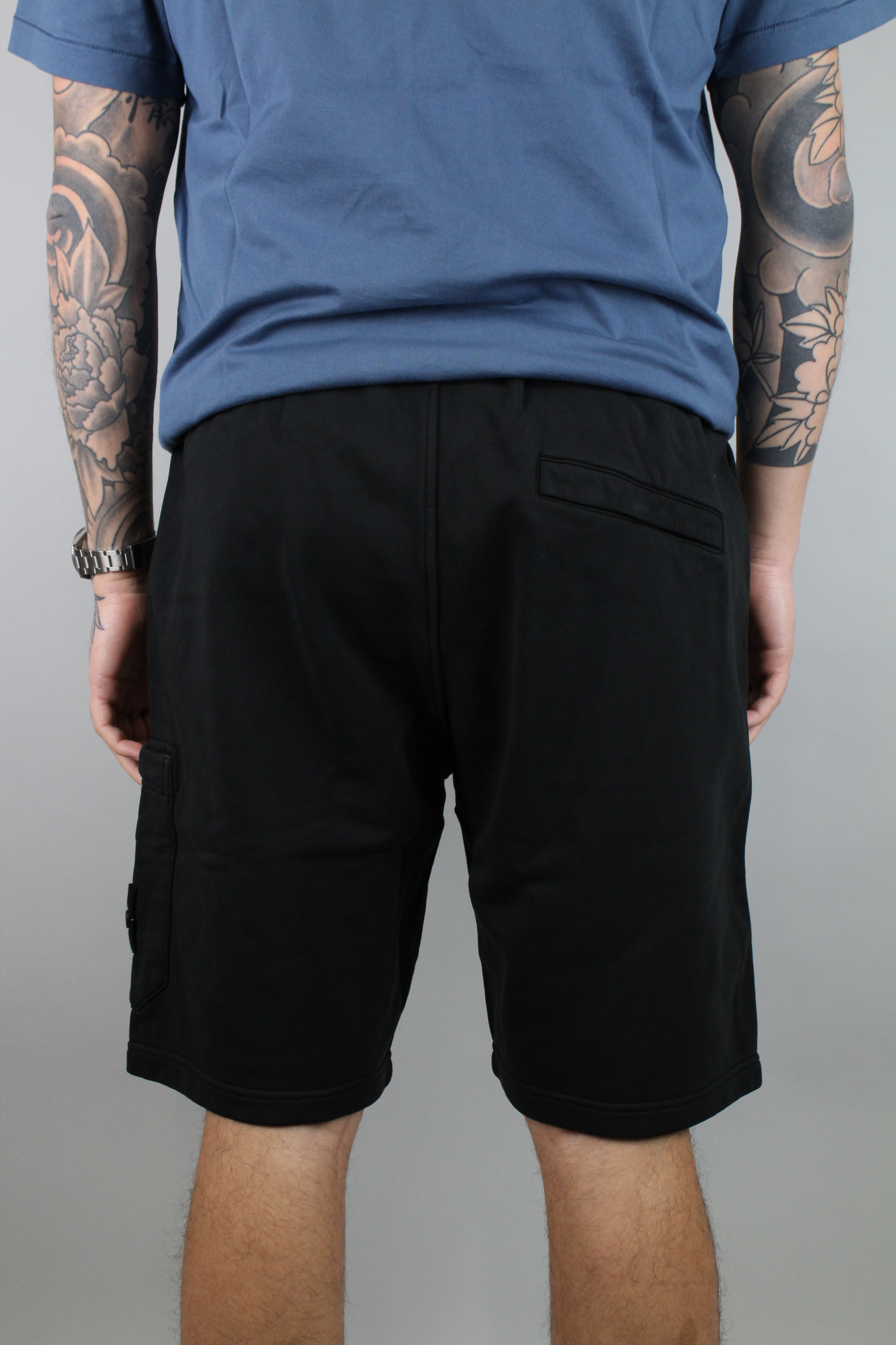 Stone Island Felpa Bermuda Shorts 'Black'-8747862032714-The Attic