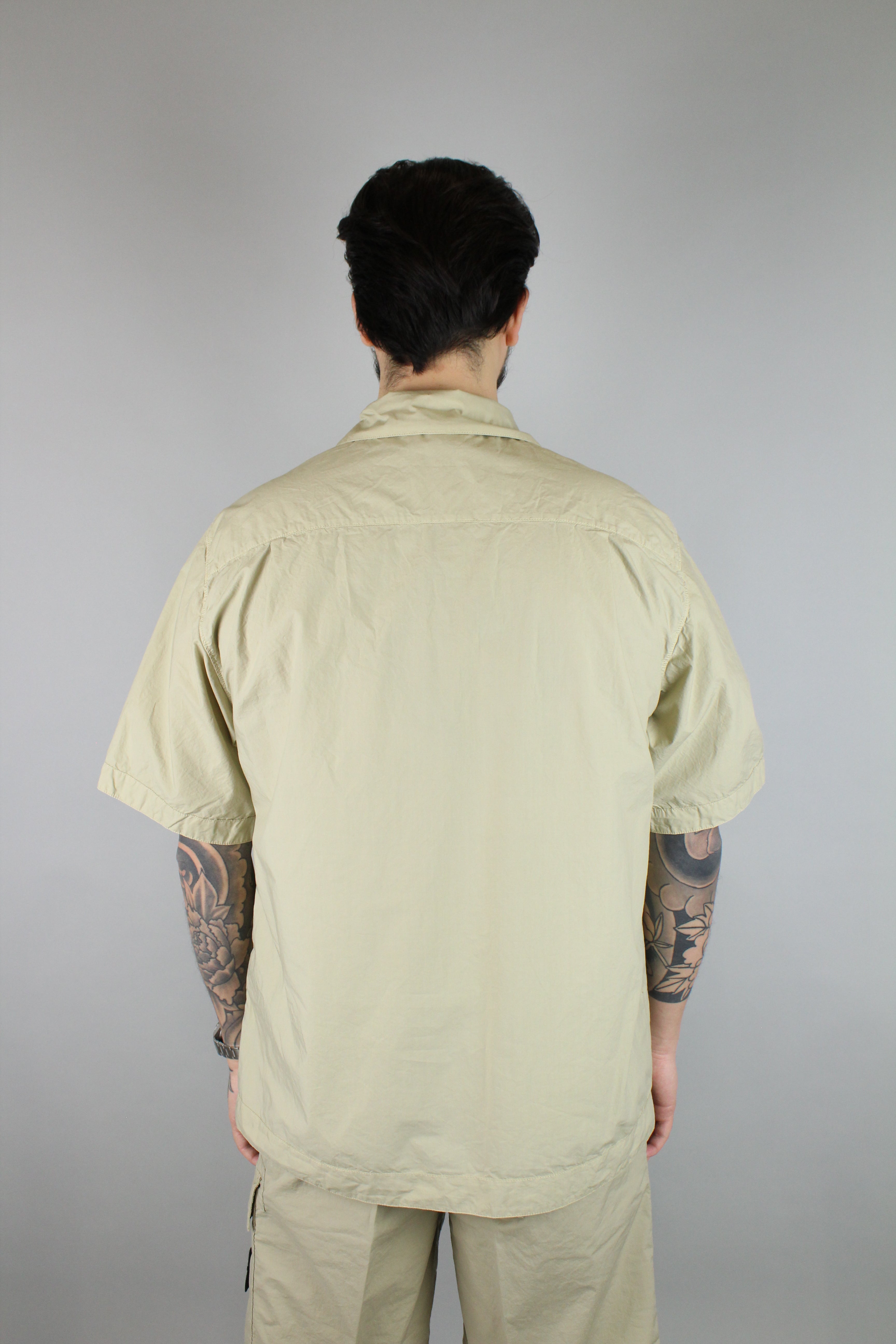 Stone Island Detailed Overshirt 'Sand'-8747809833290-The Attic