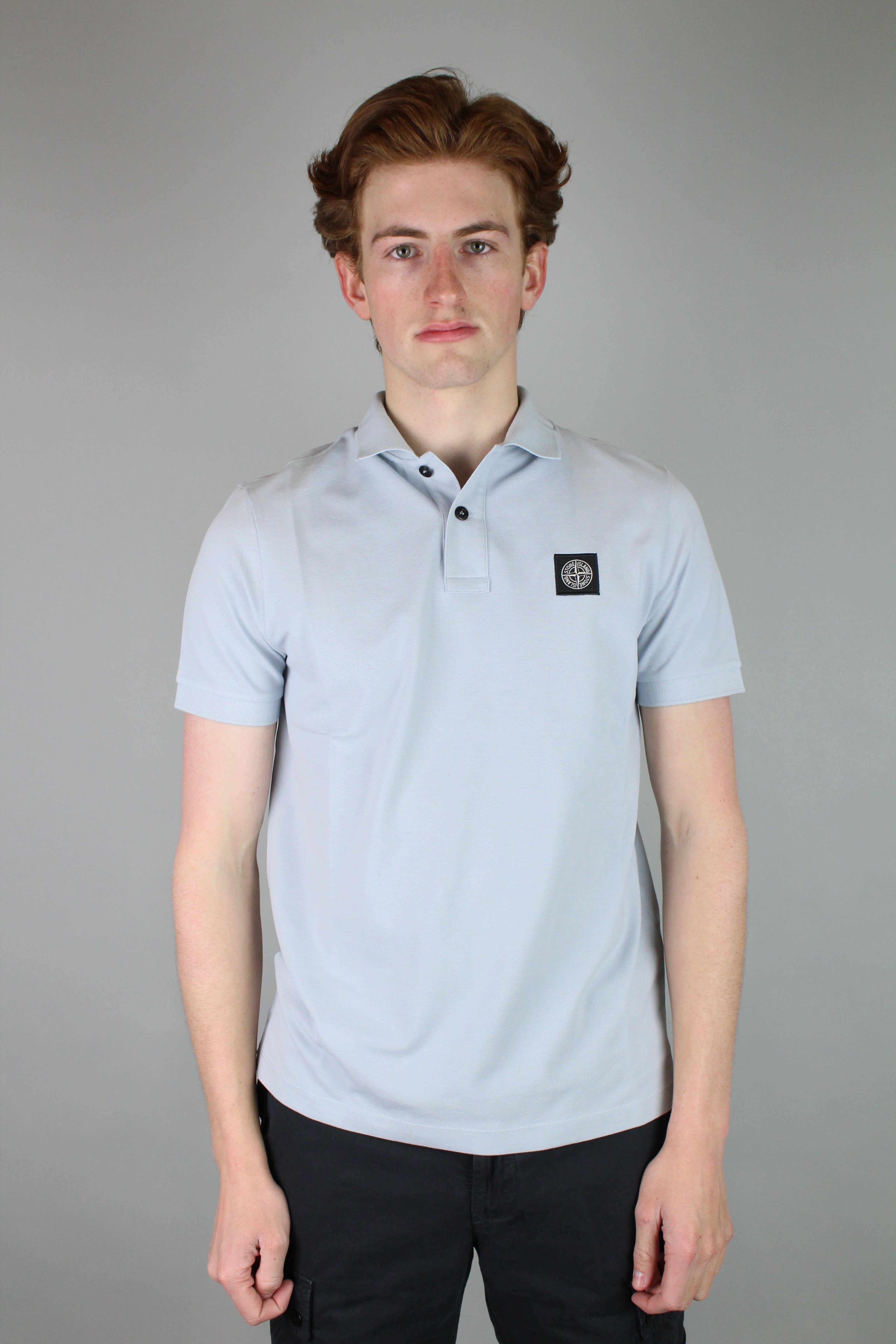 Stone Island Polo 'Light Blue' (Slim Fit)-8747729256778-The Attic