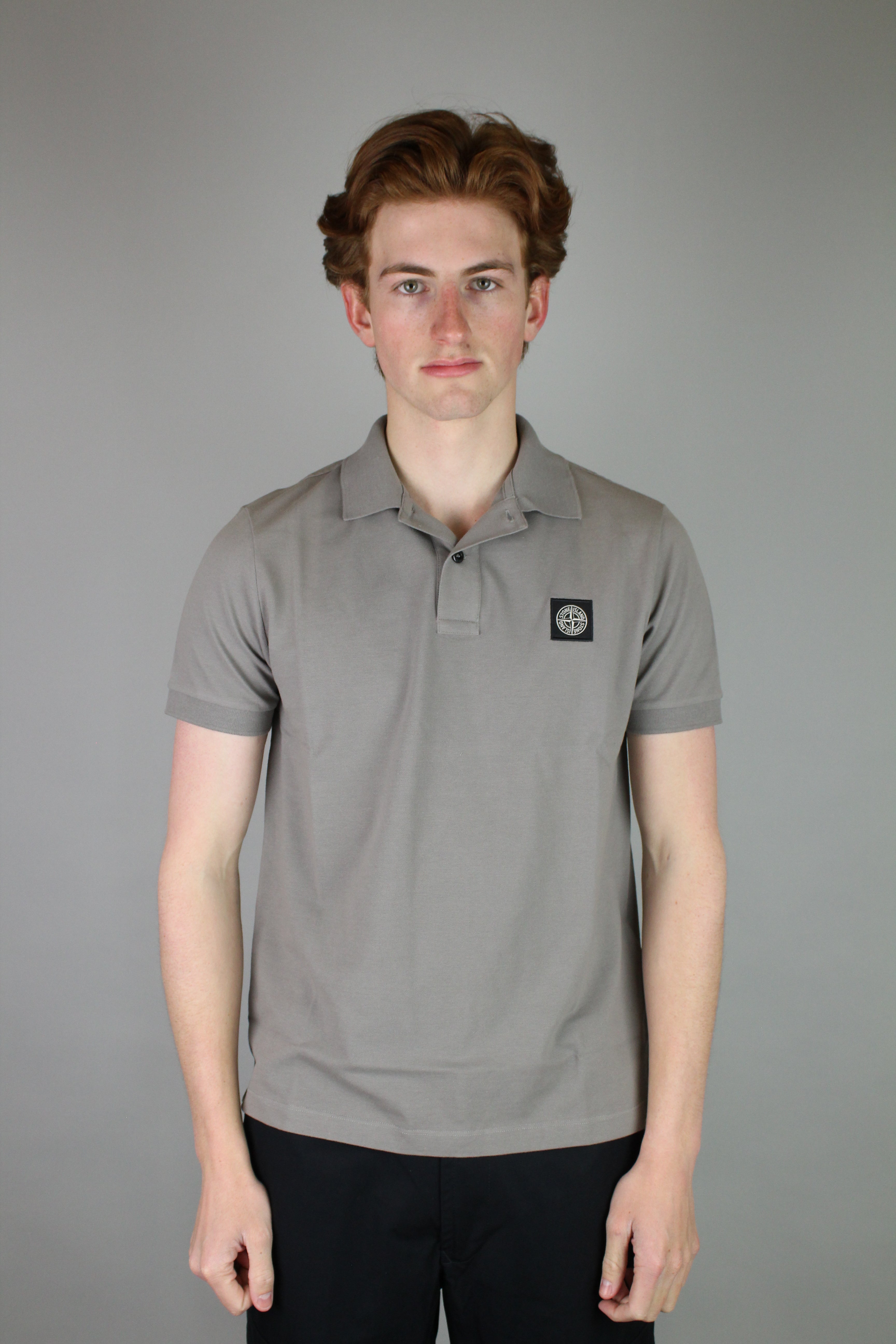 Stone Island Polo 'Dove Grey' (Slim Fit)-8747734827338-The Attic