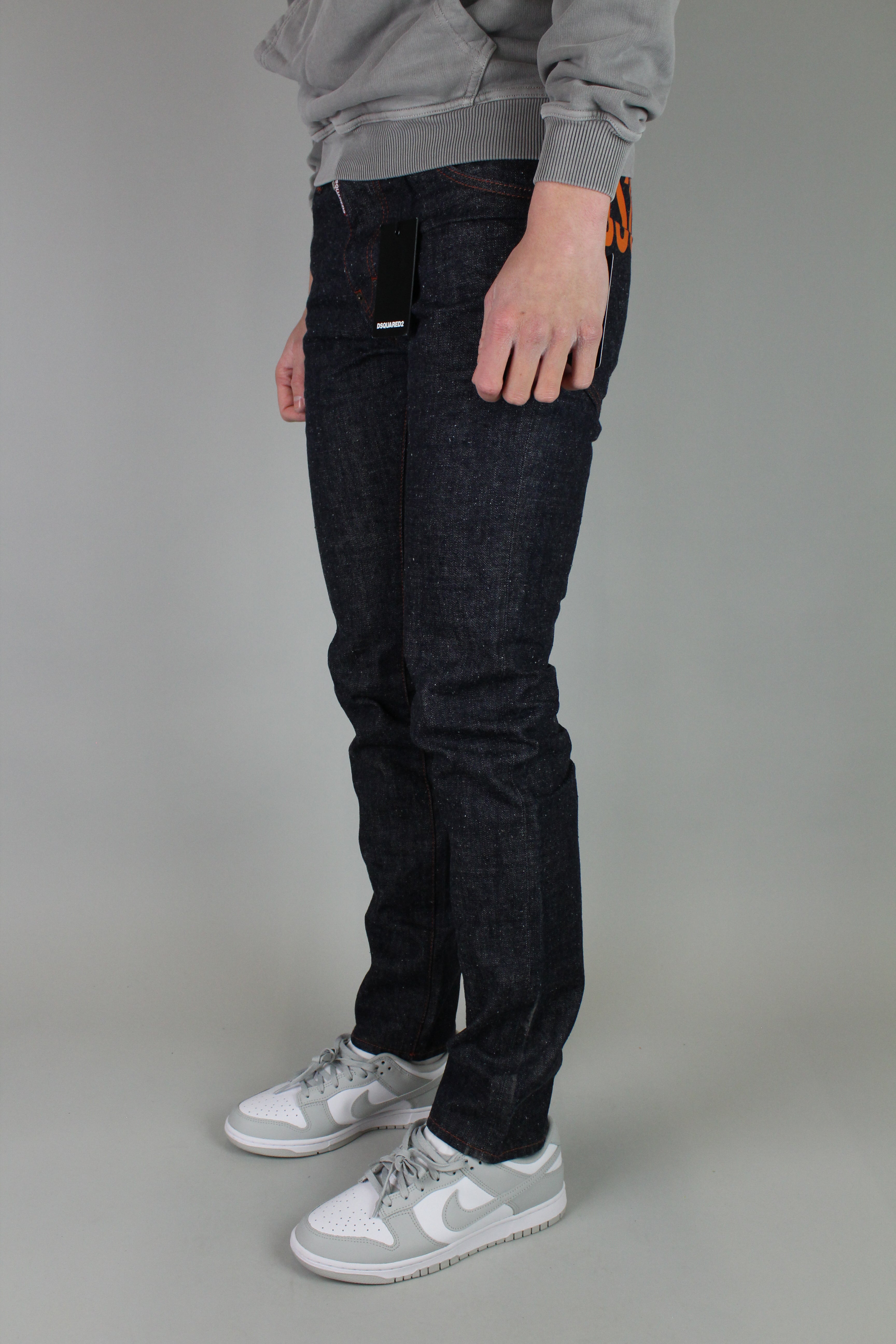 Dsquared2 Cool Guy Back Logo Extra Slim Jeans 'Blue/Orange' - Size 46 (ARCHIVE)-8771943891274-The Attic