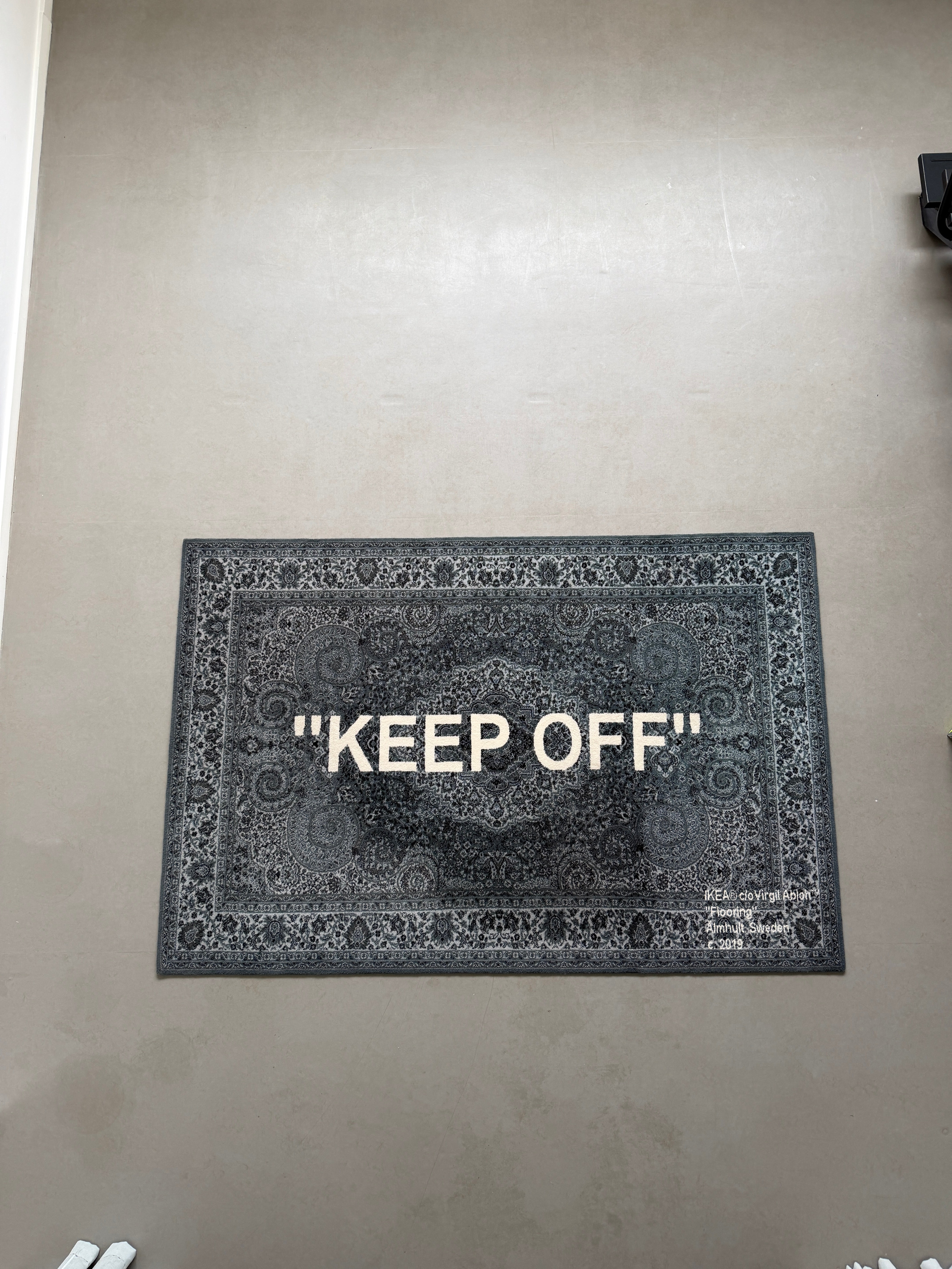 IKEA x Virgil Abloh ''KEEP OFF'' Rug 'Grey White' - (ARCHIVE)