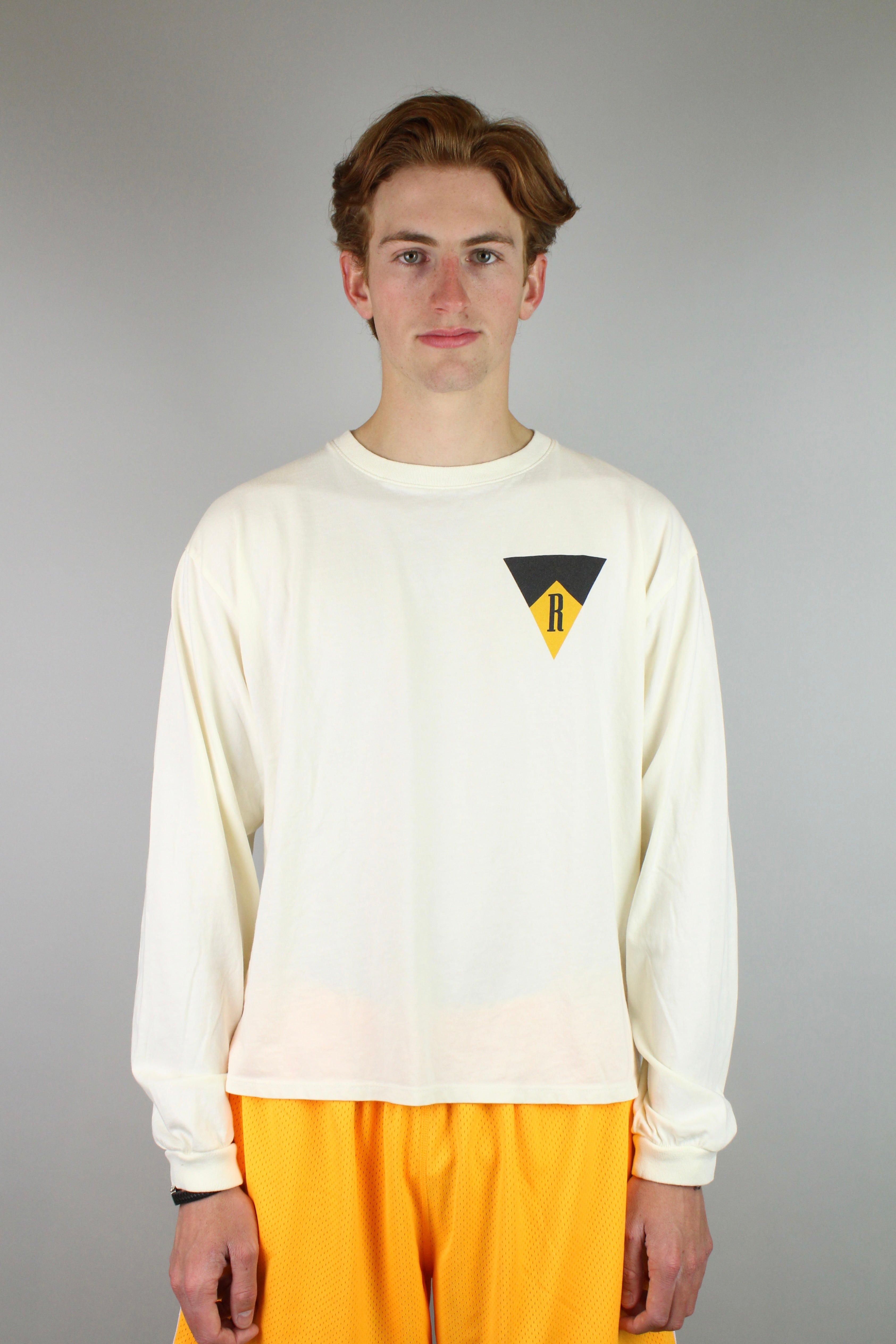 Rhude Blood And Mud Long Sleeve Tee 'White'-9348775182666-The Attic