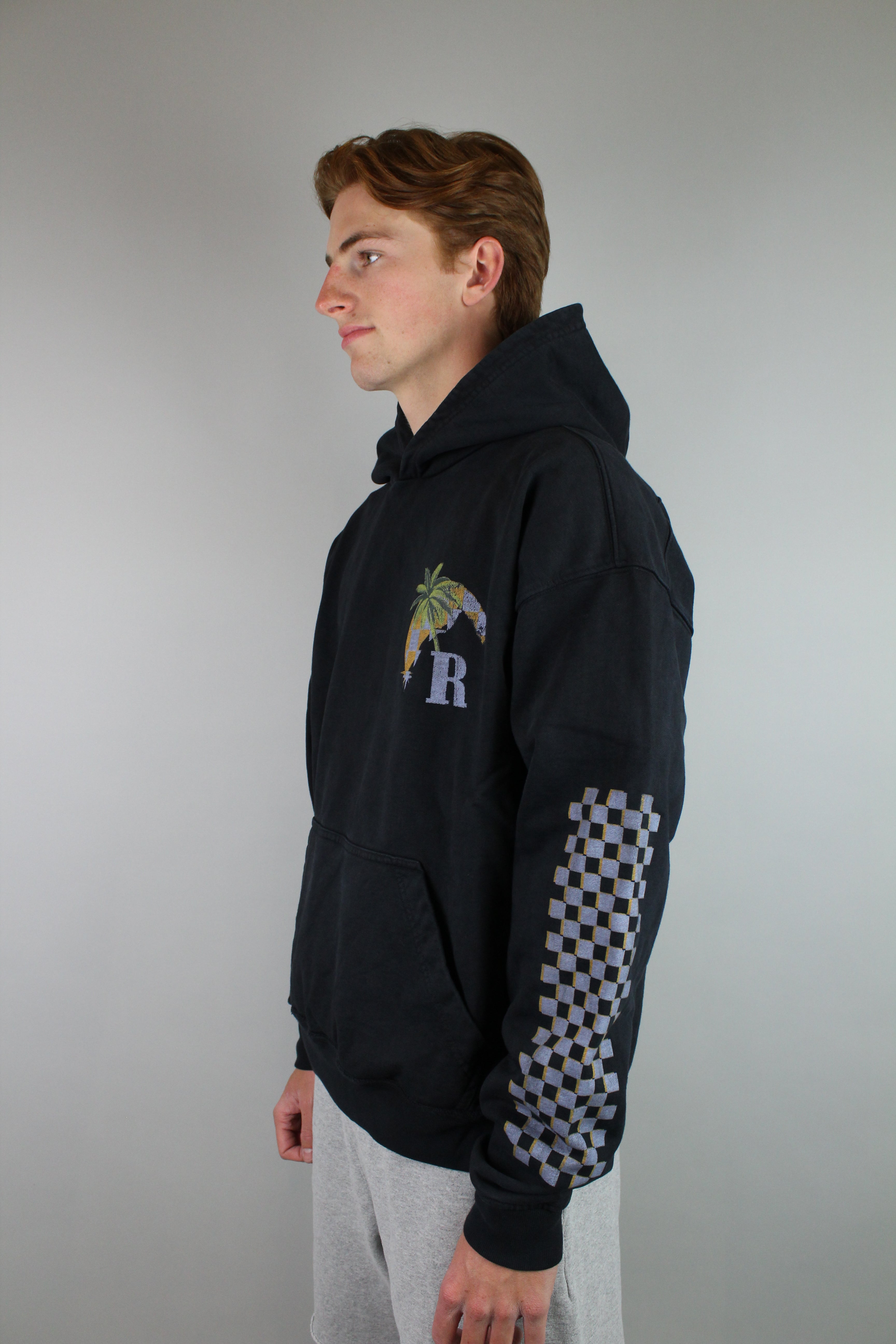 Rhude Moonlight Tropics Hoodie 'Black'-9356288229706-The Attic