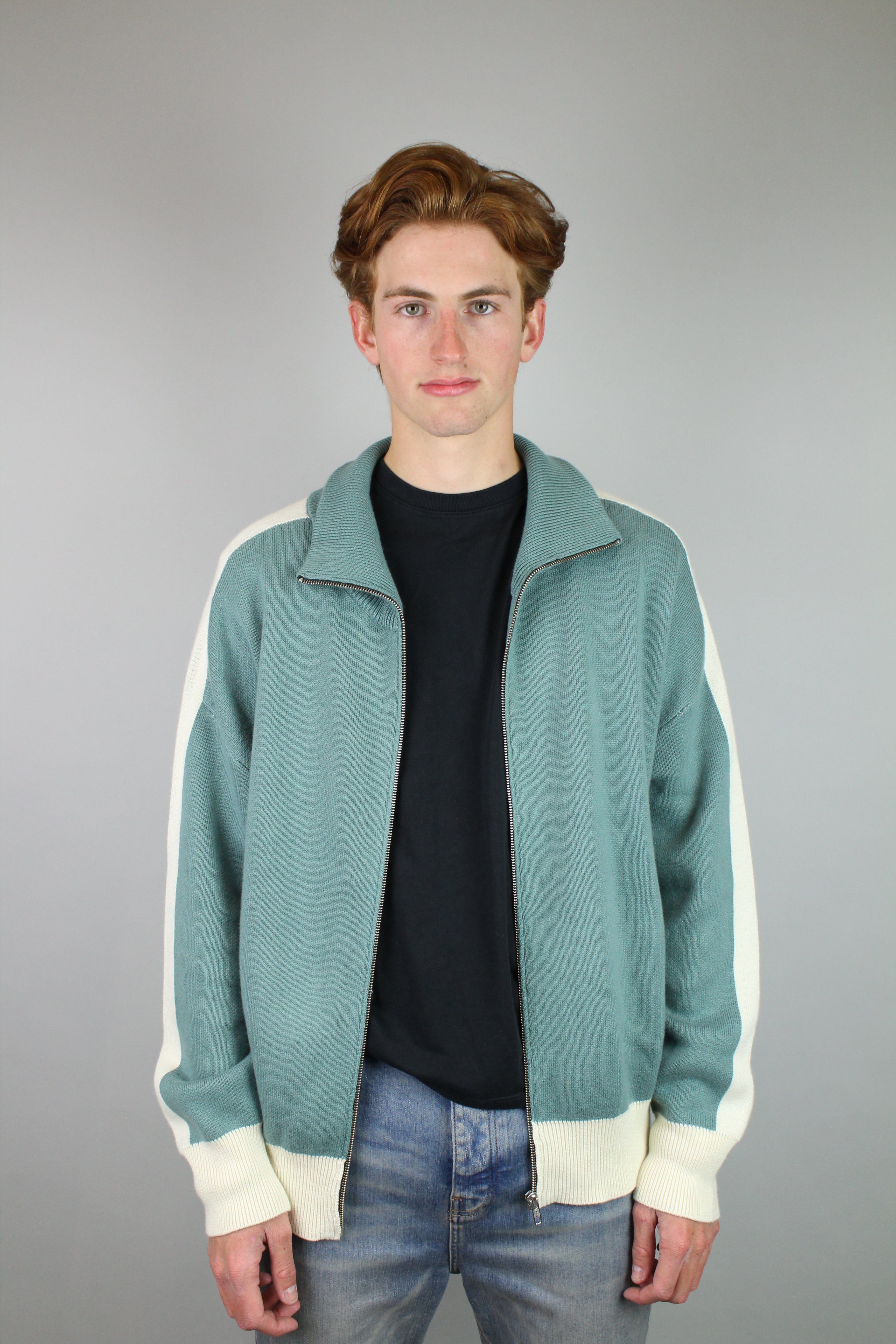 Rhude Zip-Up Track Jacket 'Ivory/Sage'-9363686883658-The Attic