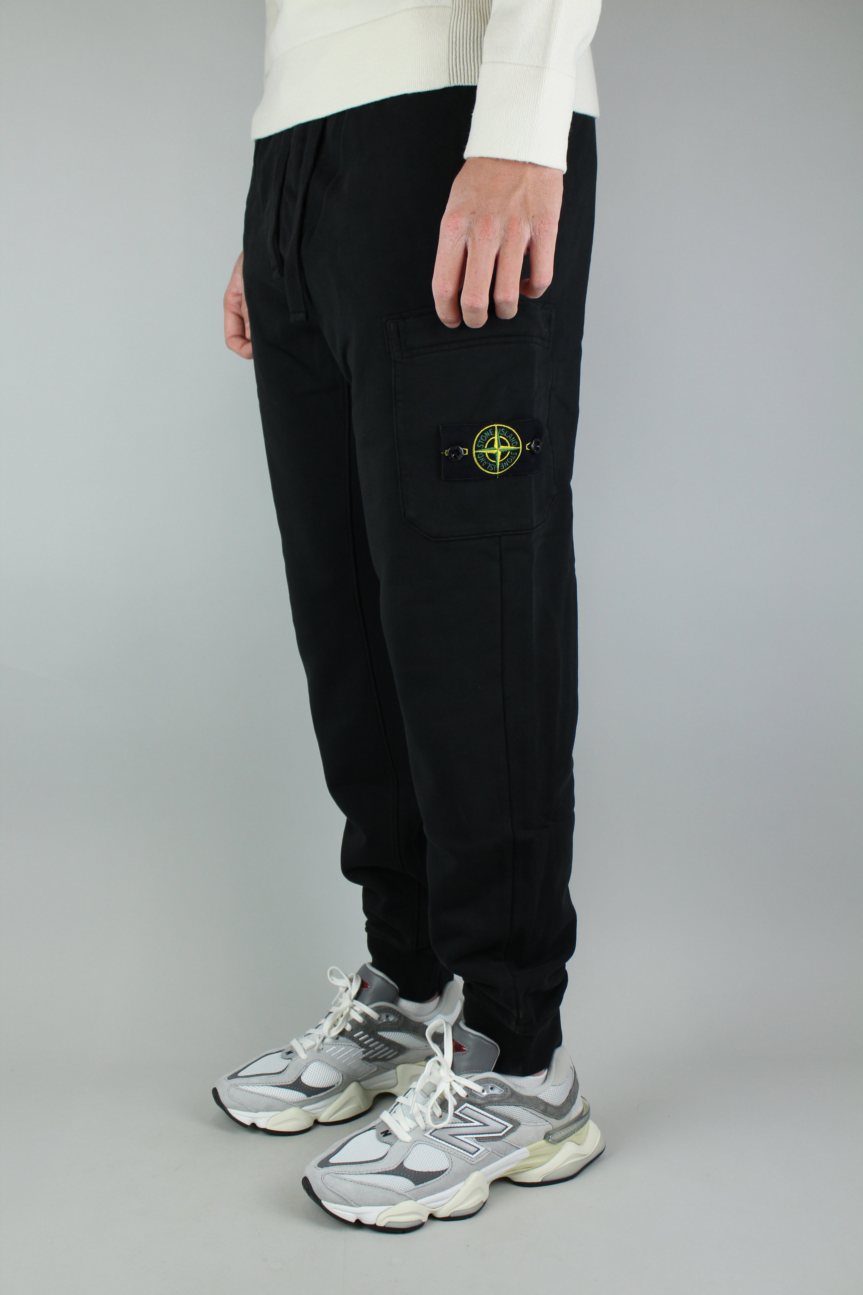 Stone Island Fleece Sweatpants 'Black'-9517002785098-The Attic