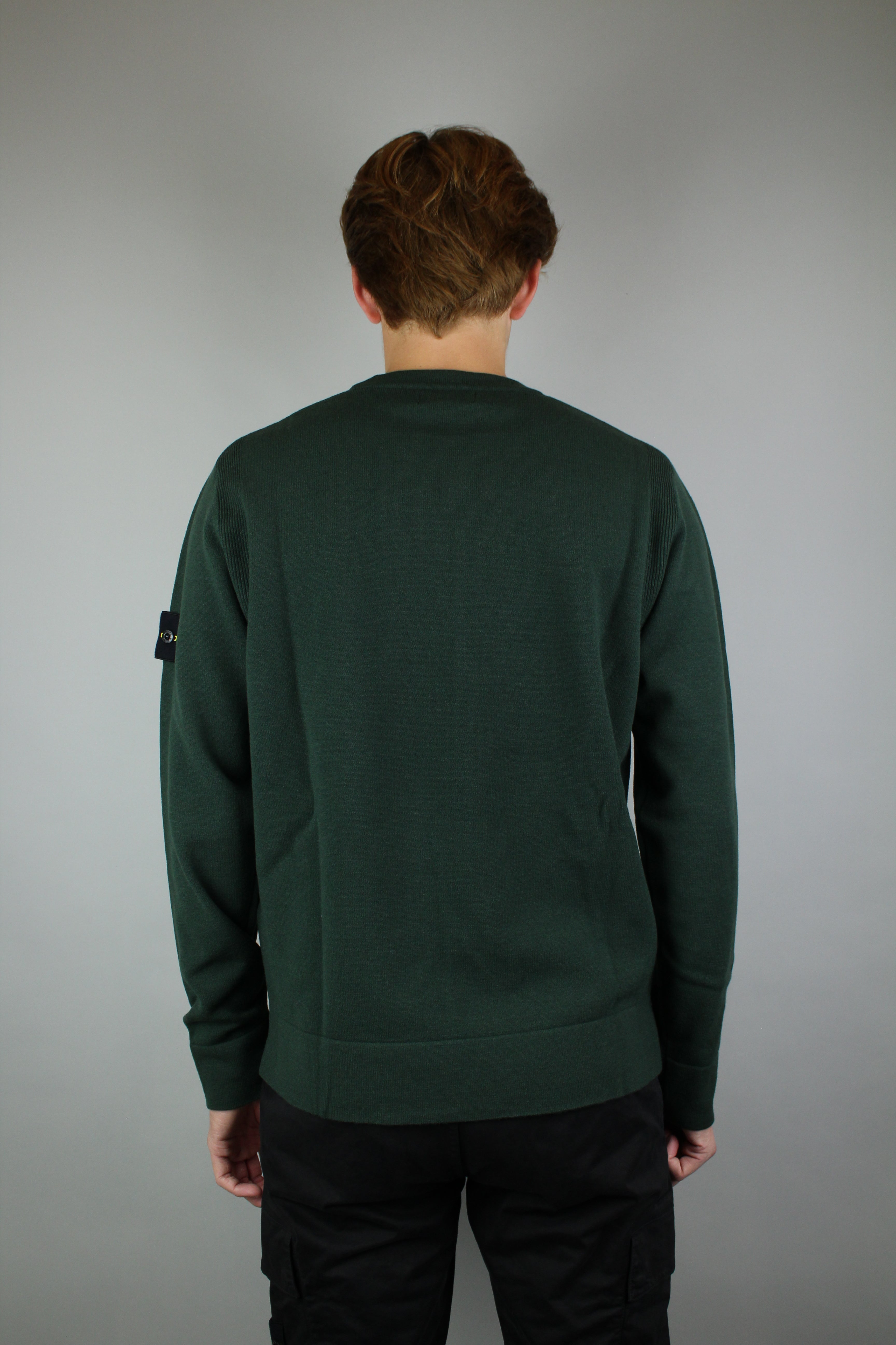 Stone Island Wool Crewneck 'Musk Green'-9516079972682-The Attic