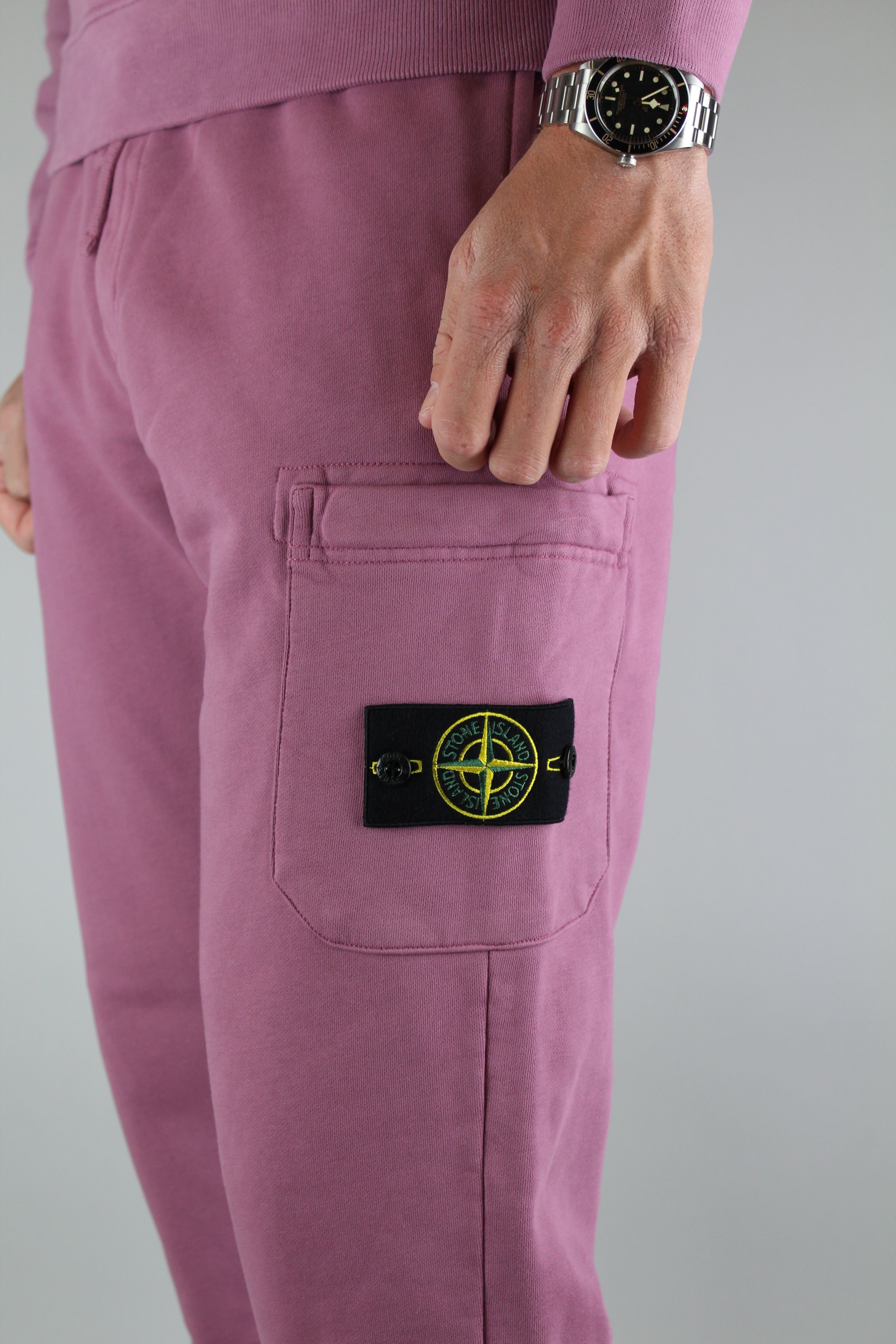 Stone Island Fleece Sweatpants 'Rose'-9517007896906-The Attic