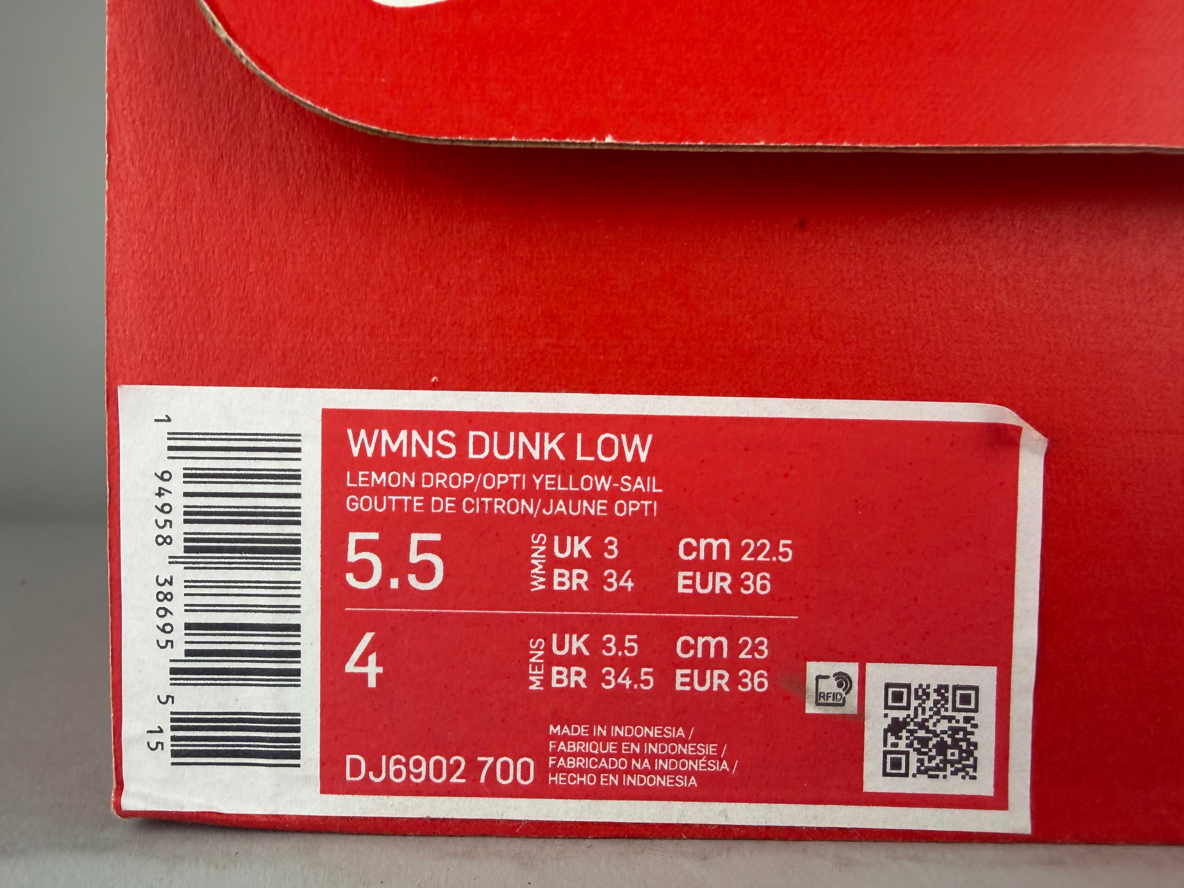 Nike Dunk Low ‘Lemon Drop’ (W) - Størrelse 36 (ARKIV)