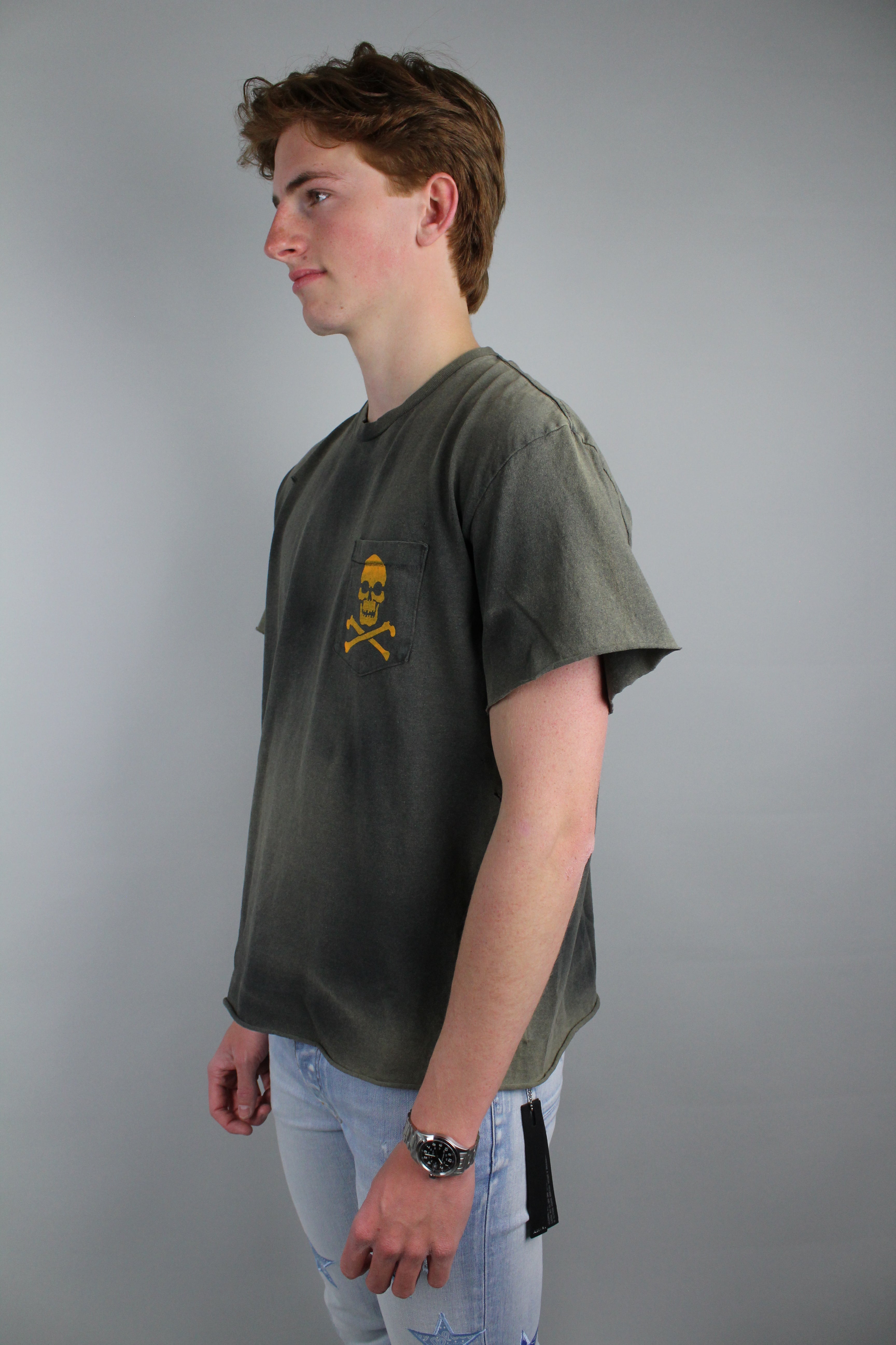 Gallery Dept. Pirate Zip T-Shirt 'Aged Black'-8747011047754-The Attic