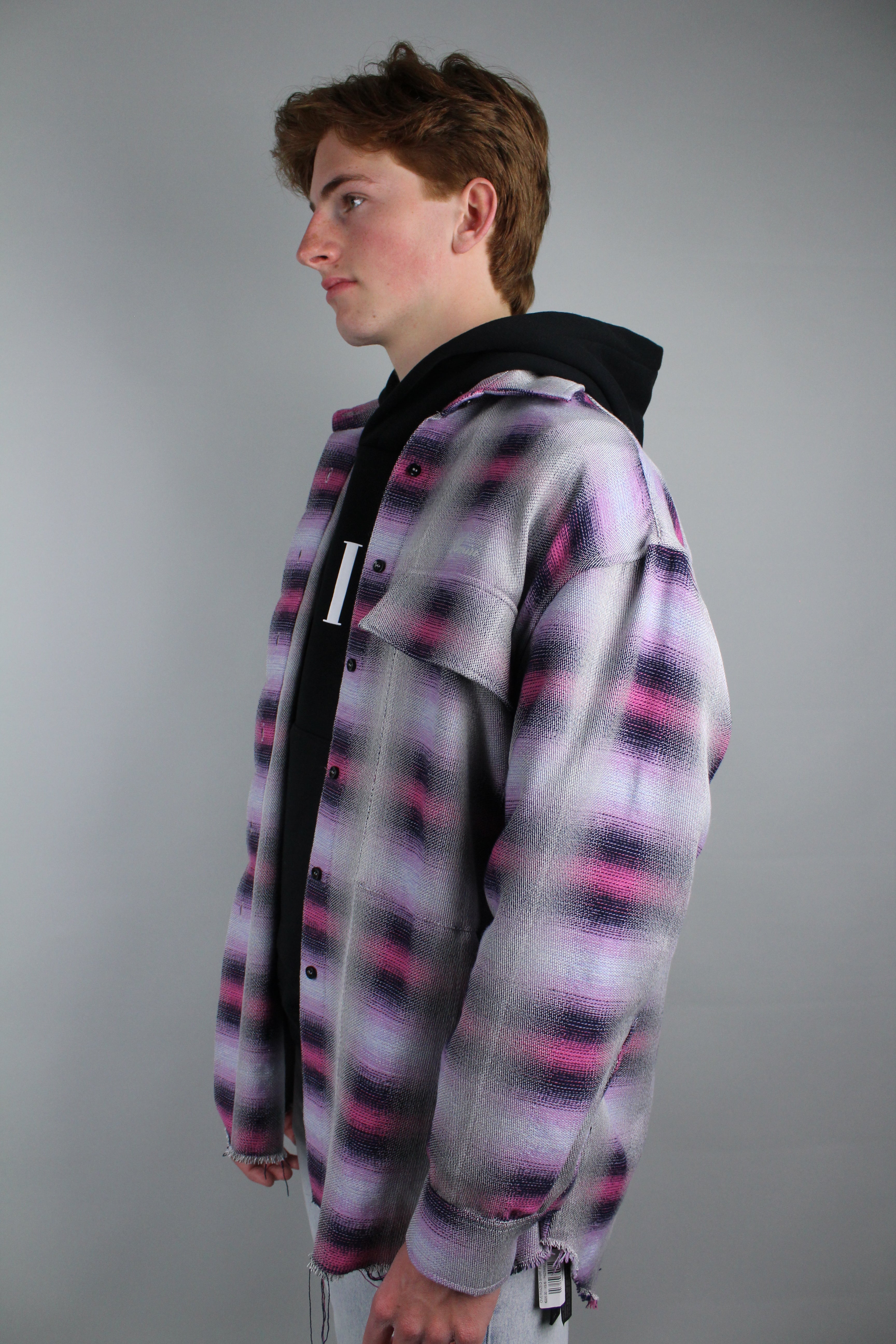 Amiri Oversized Flannel (Purple/Pink)-7739547648150-The Attic