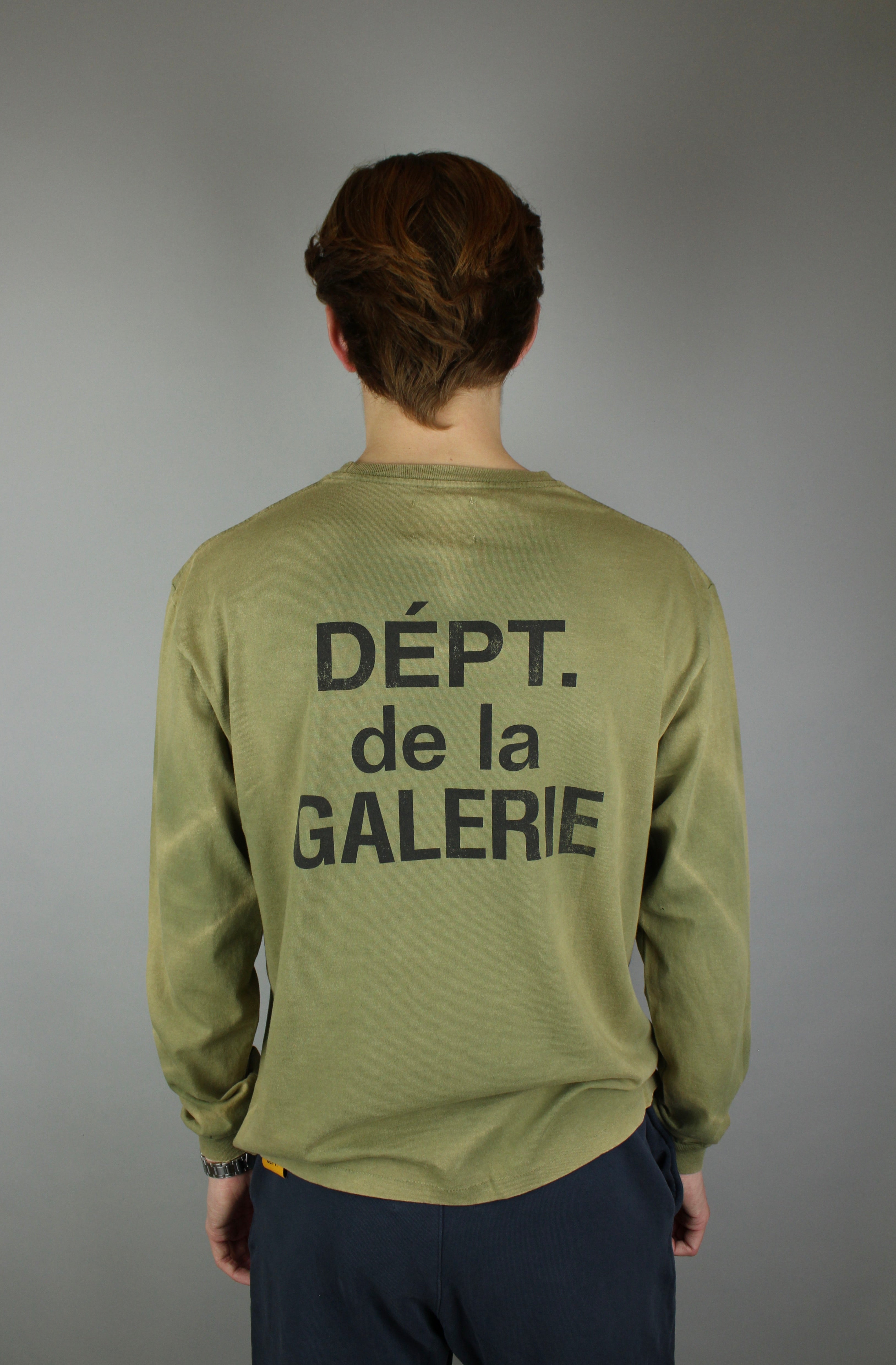 Gallery Dept. French Longsleeve 'Olive' (Vintage Washing)-9621243396426-The Attic