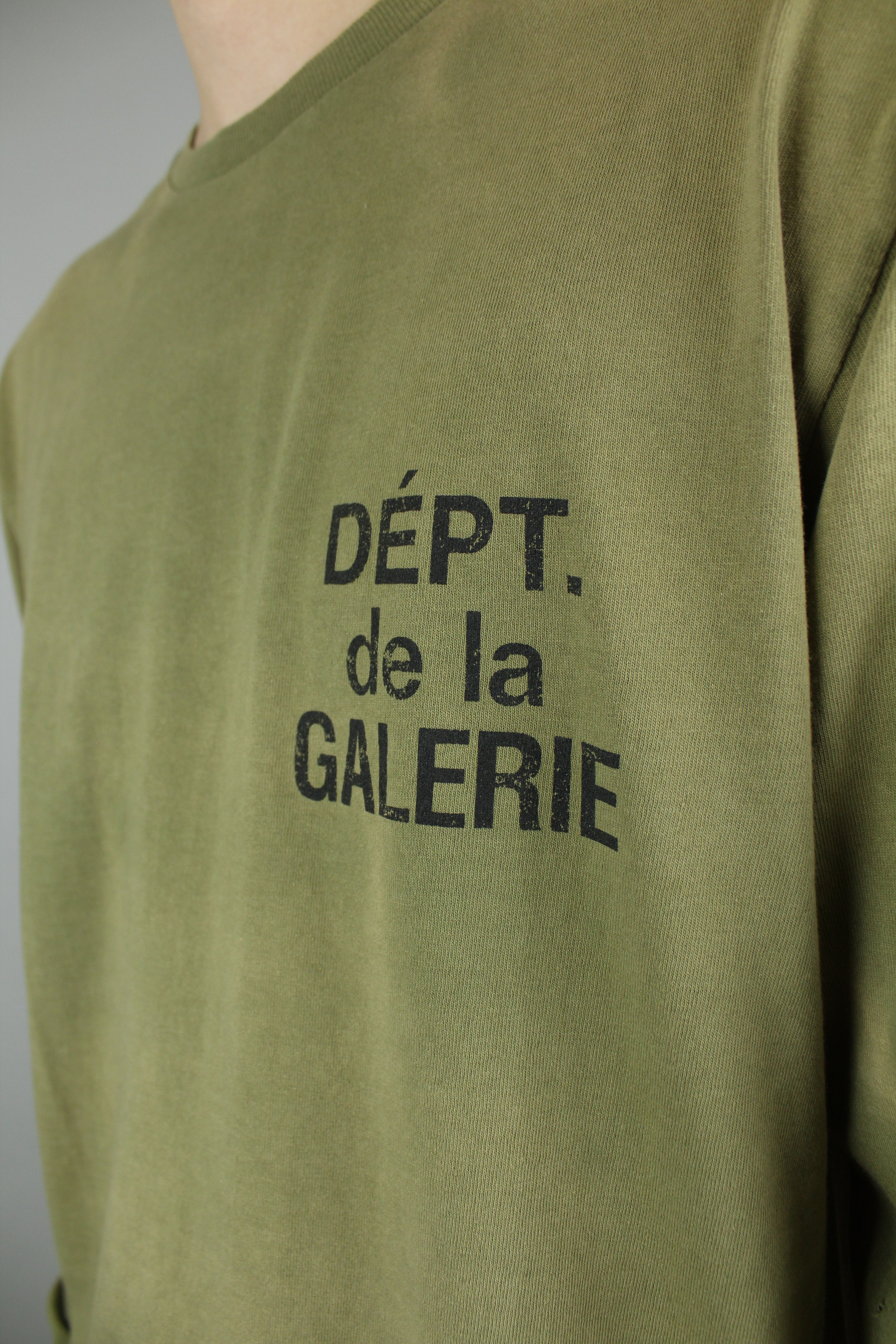 Gallery Dept. French Longsleeve 'Olive' (Vintage Washing)-9621243396426-The Attic