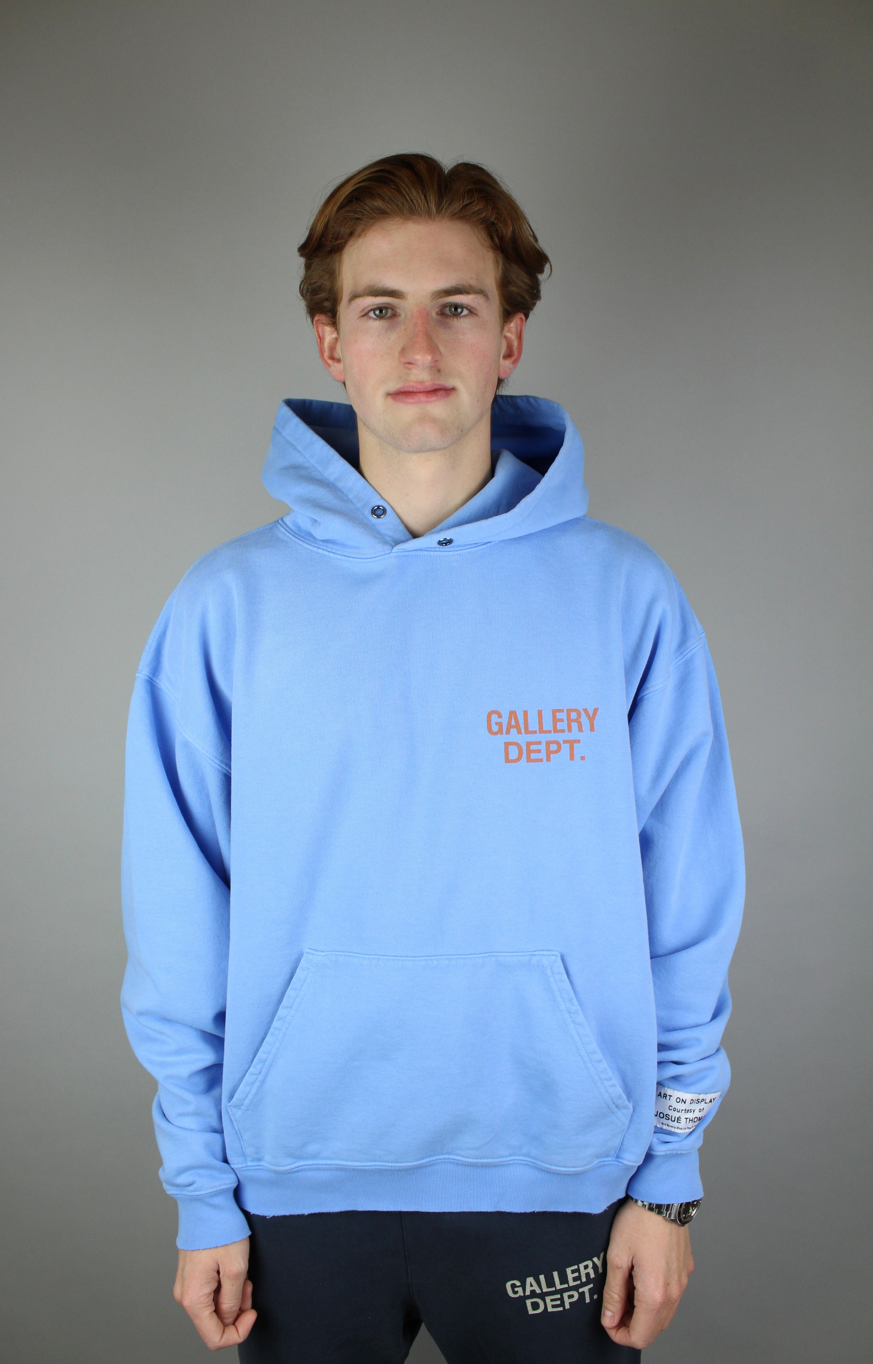 Gallery Dept. 90'S GD Logo Hoodie 'Baby Blue'-9621108621642-The Attic