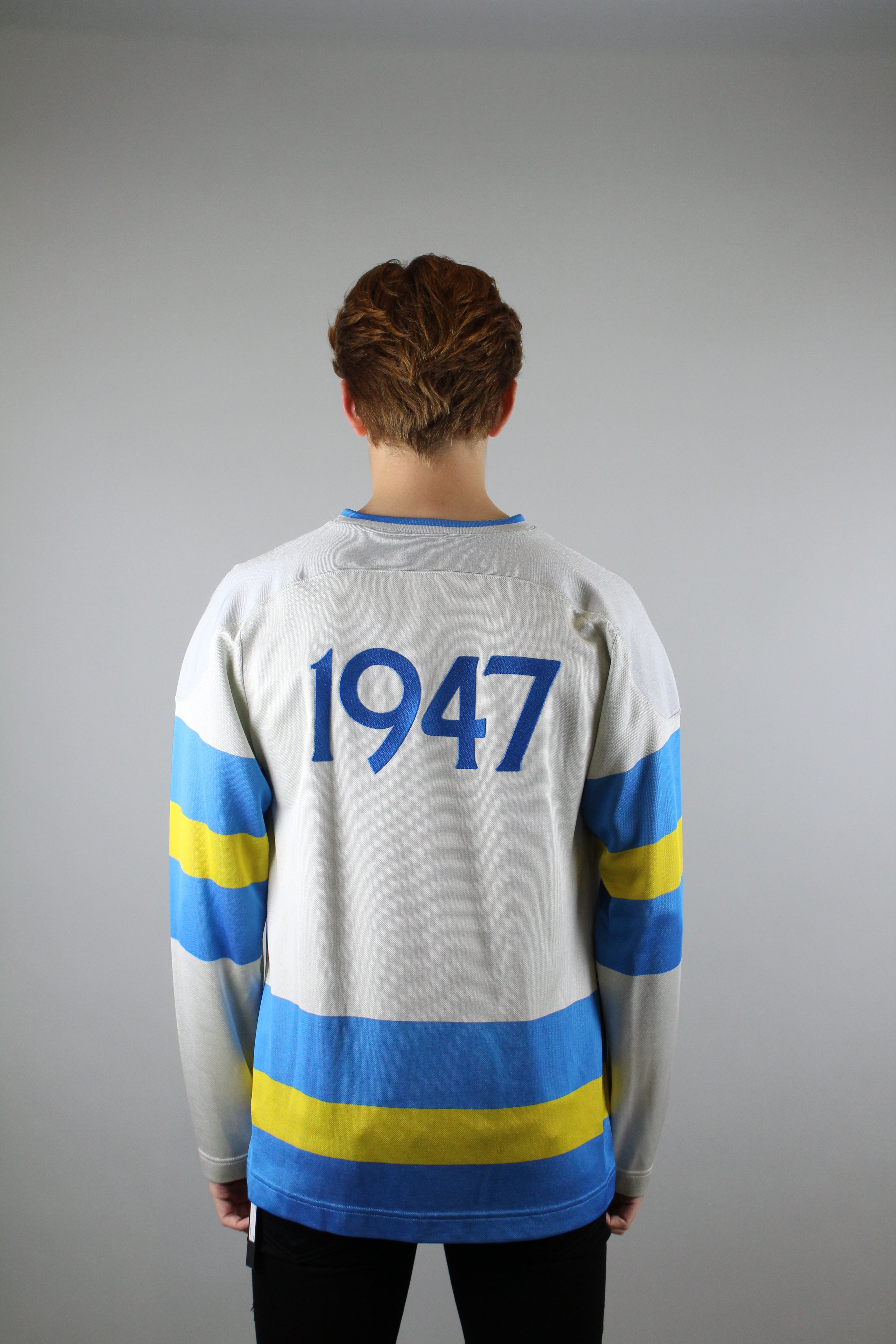 Christian Dior X Jack Kerouac 'Hockey Jersey' (White/Light Blue)-8612440670538-The Attic