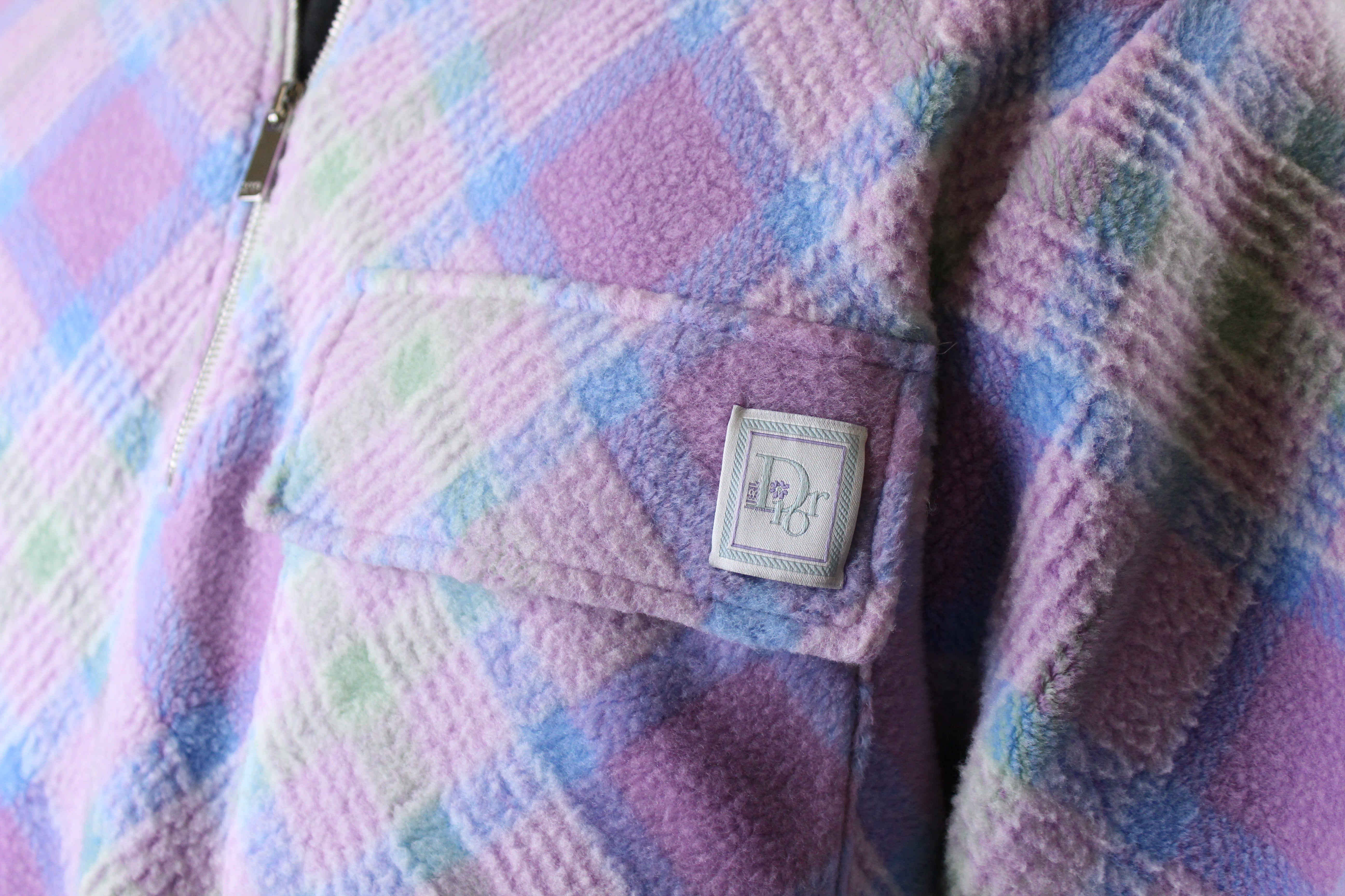 Christian Dior X ERL 'Tartan Zip Sweatshirt' (Purple)-8612449124682-The Attic