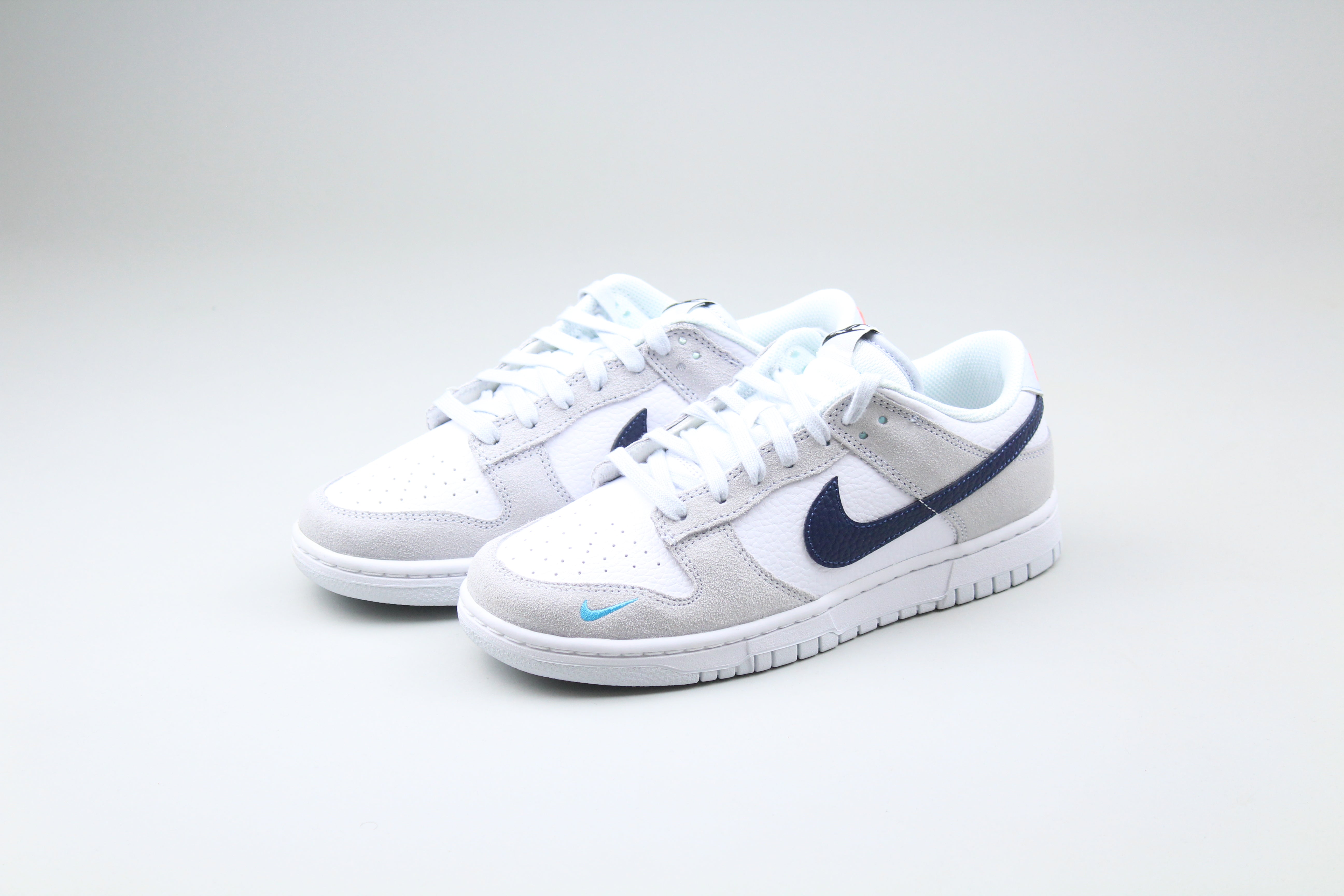 Nike Dunk Low Aqua Mini Swoosh 'Football Grey'-8572471411018-The Attic