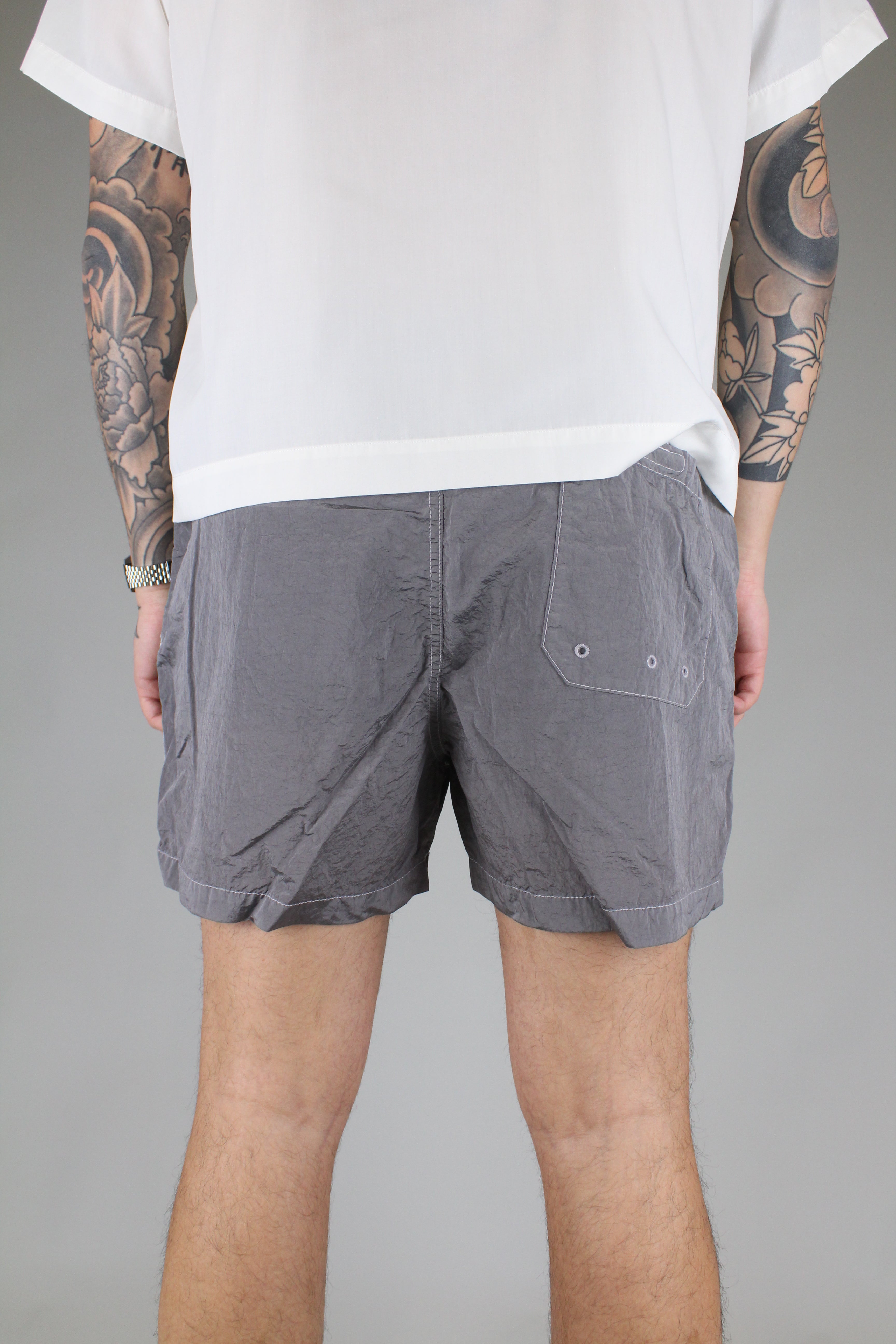 Stone Island Compass Logo Swim Shorts 'Dust'-8747857707338-The Attic