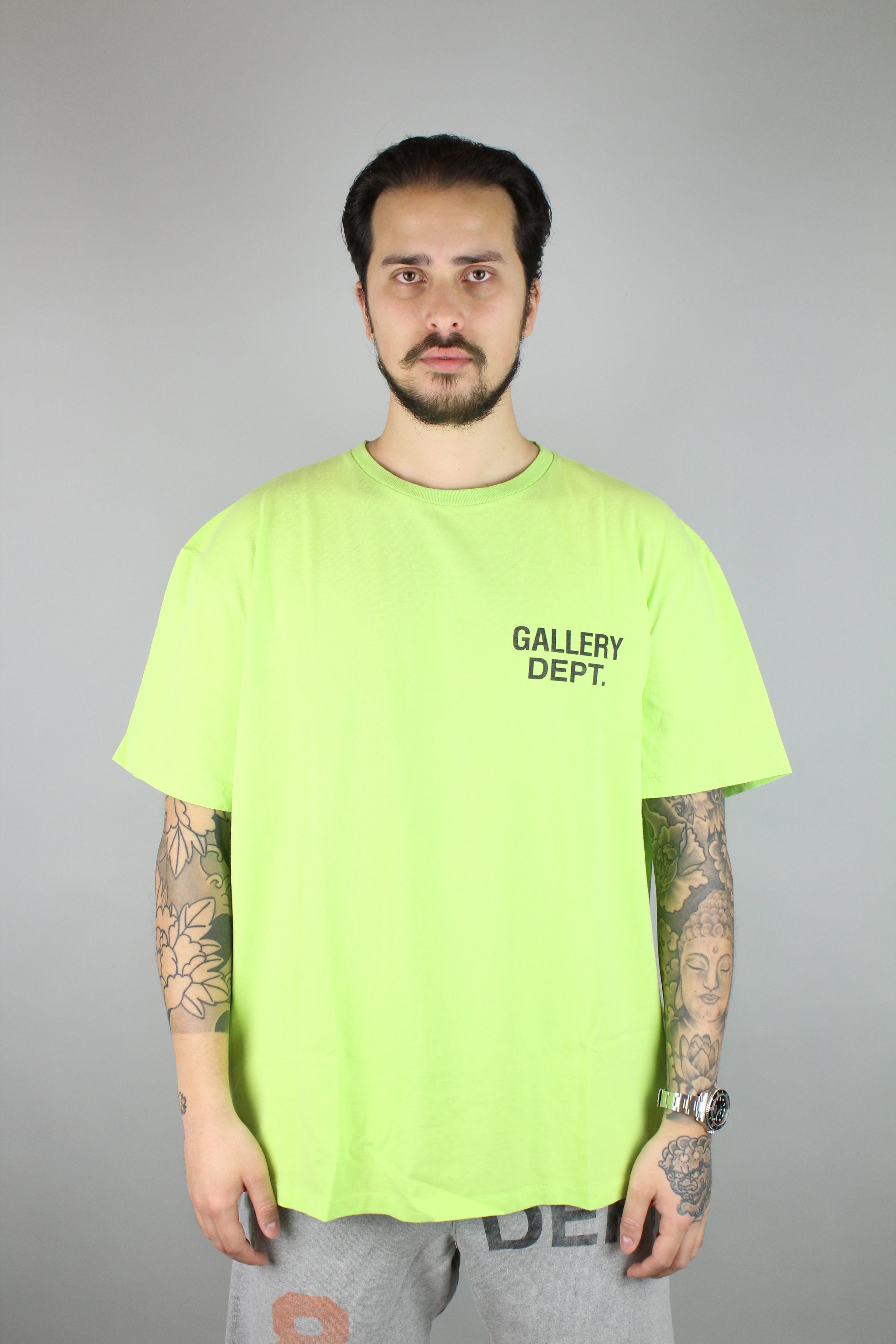 Gallery Dept. Souvenir Logo T-shirt (Lime)-8743669432650-The Attic