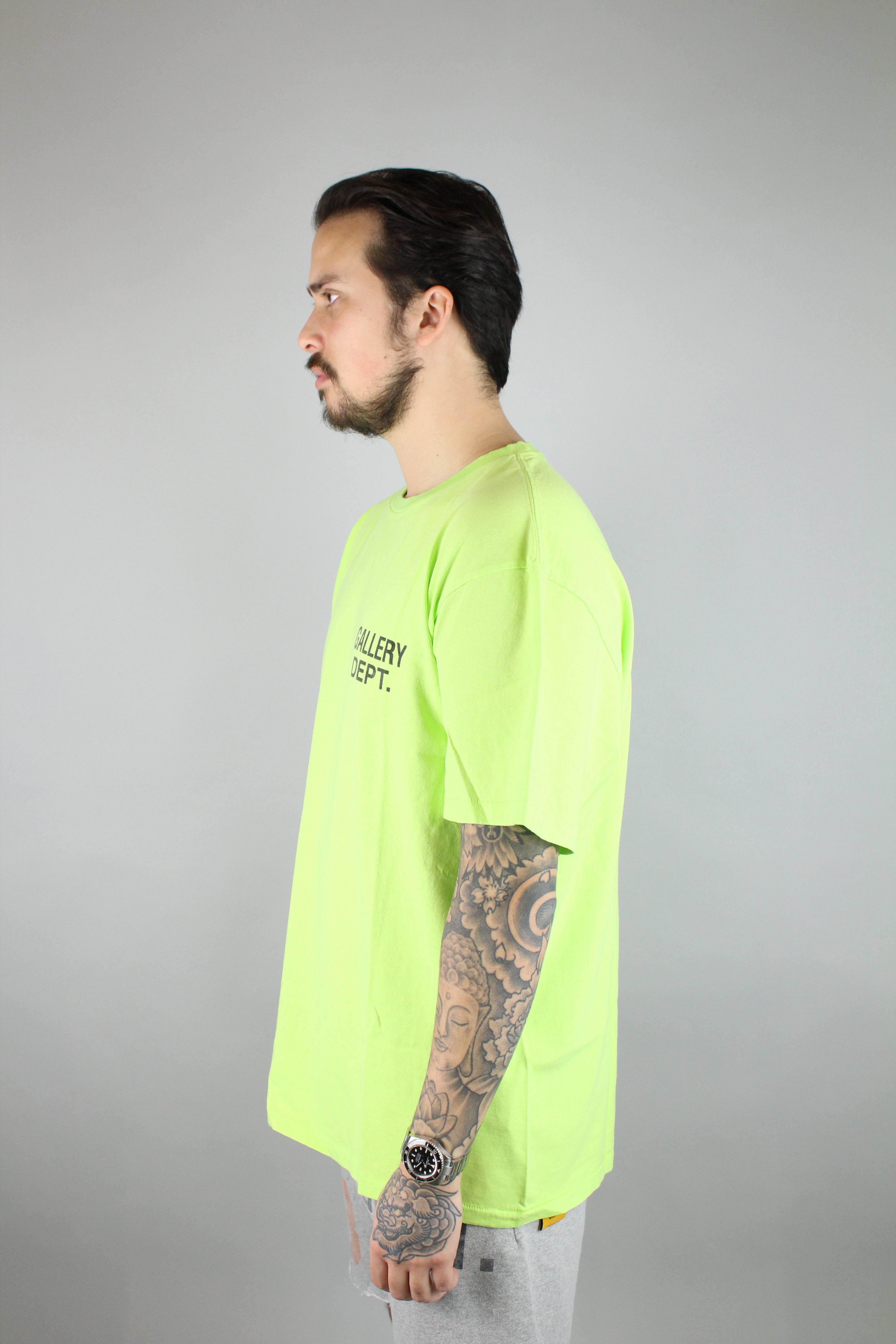 Gallery Dept. Souvenir Logo T-shirt (Lime)-8743669432650-The Attic