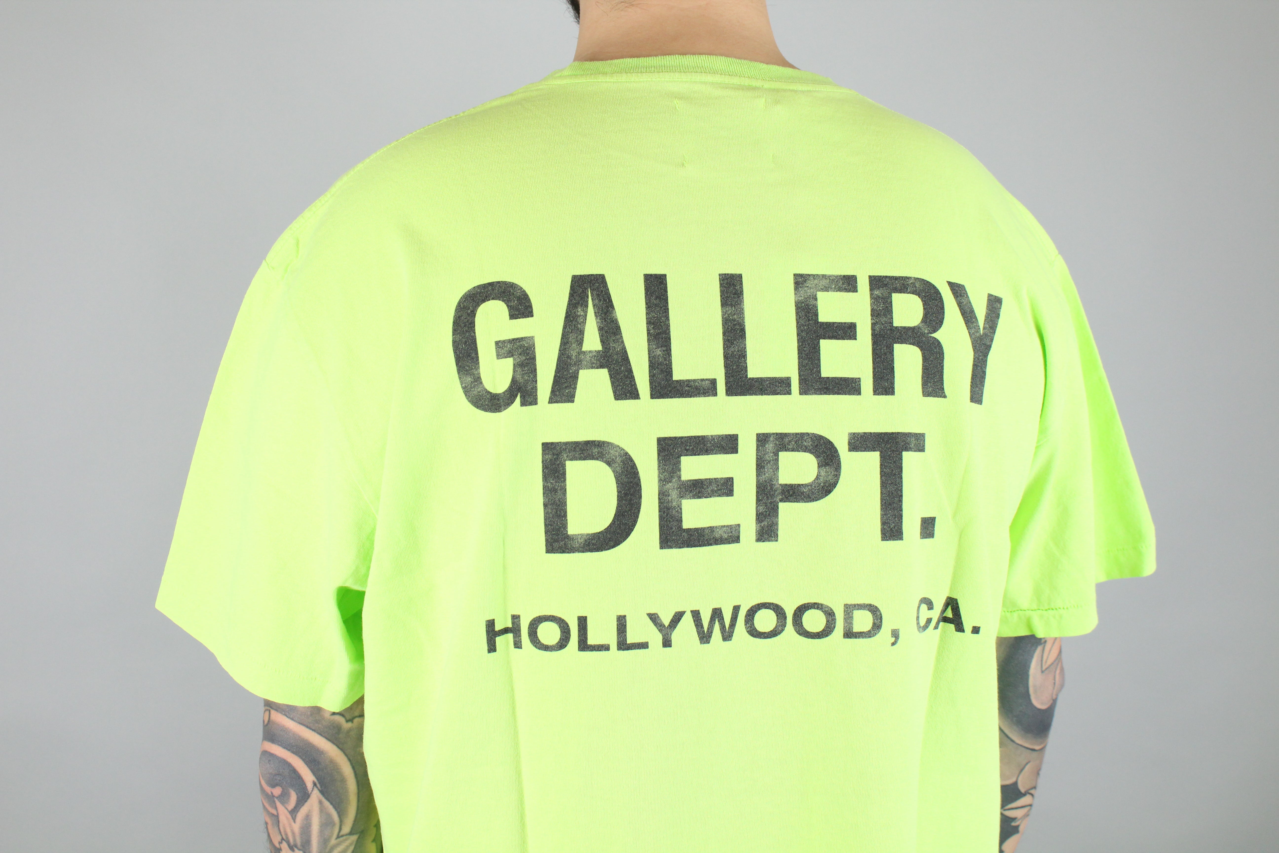 Gallery Dept. Souvenir Logo T-shirt (Lime)-8743669432650-The Attic