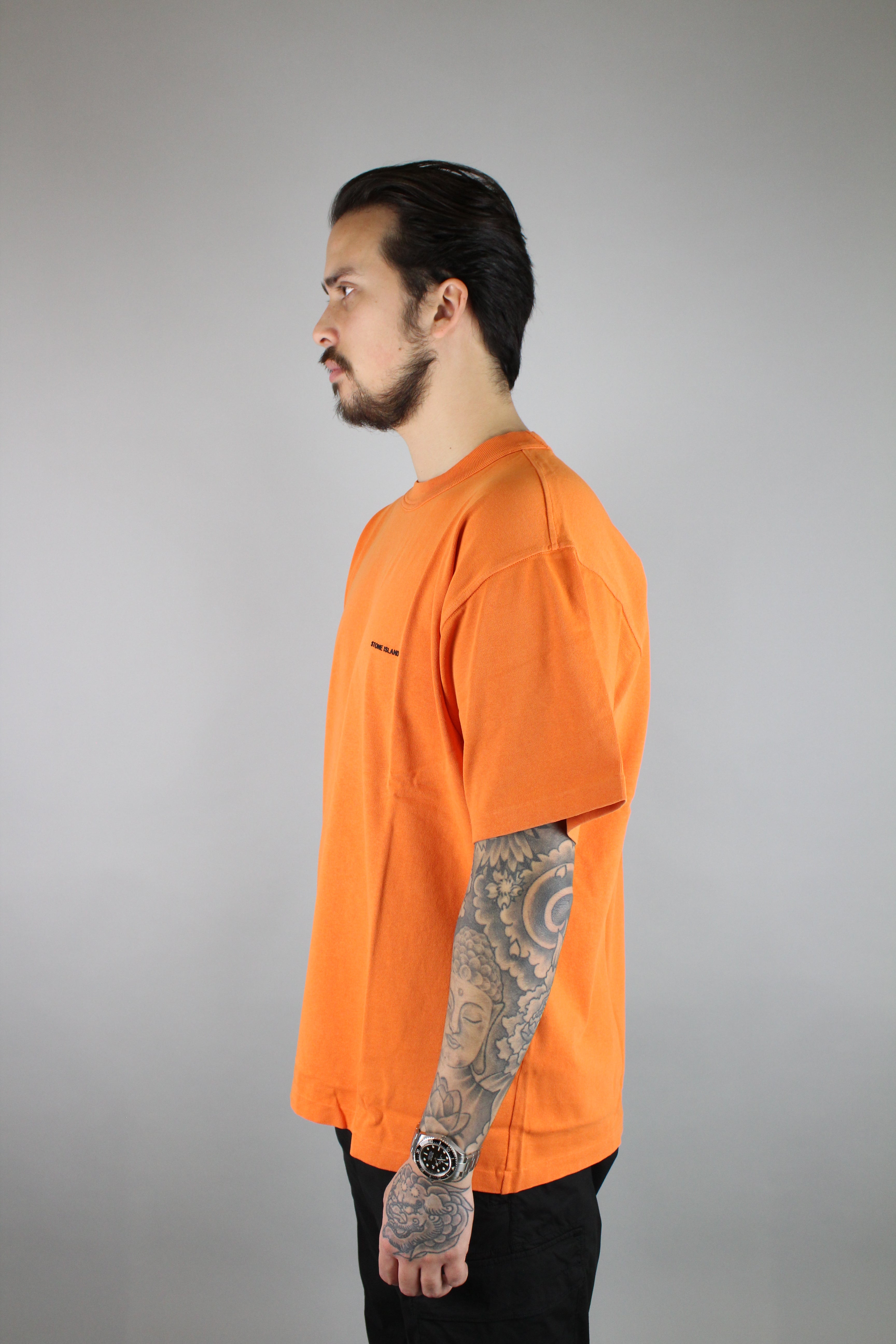 Stone Island Bonded T-shirt 'Orange'-8747763597642-The Attic