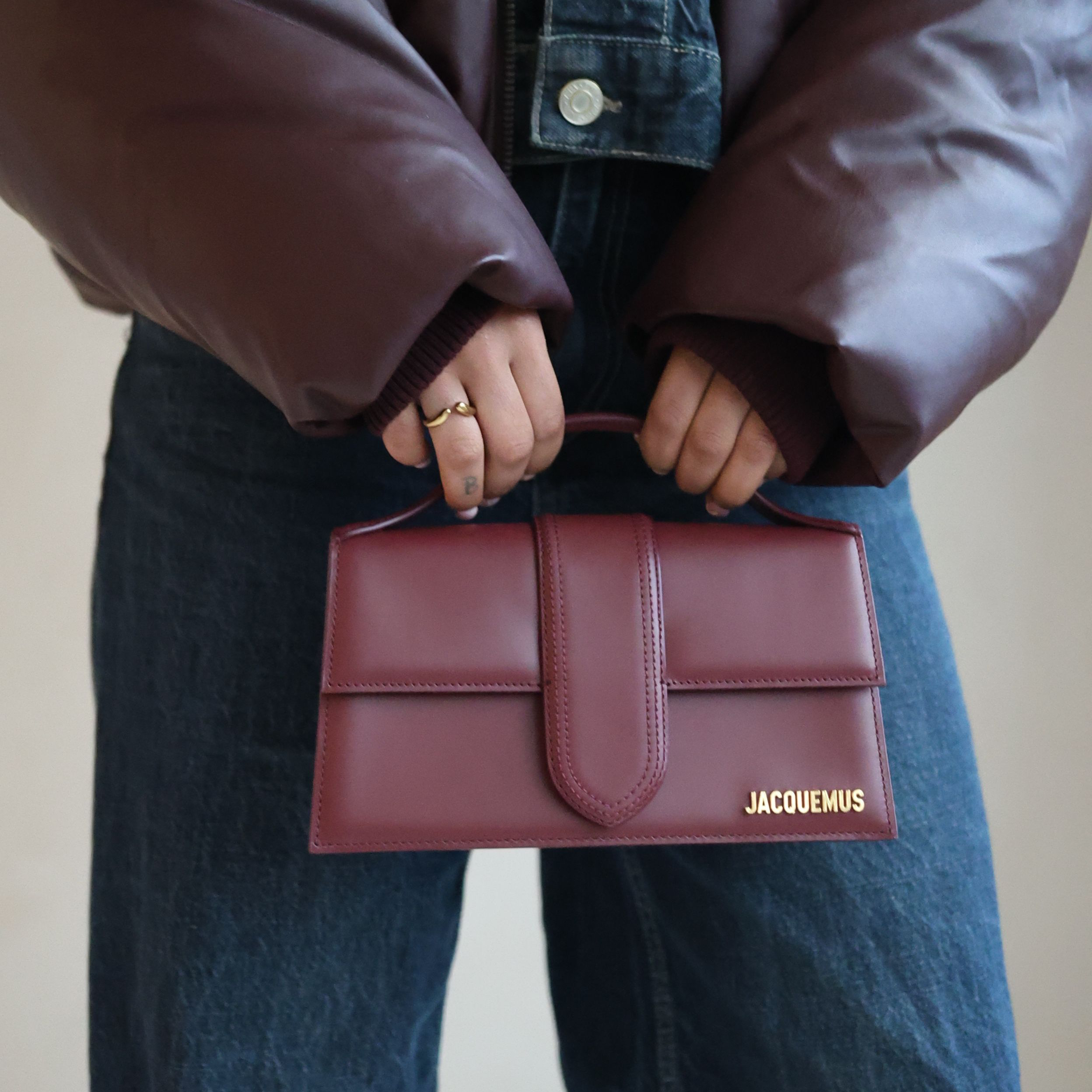 Jacquemus Le Grand Bambino 'Bordeaux'