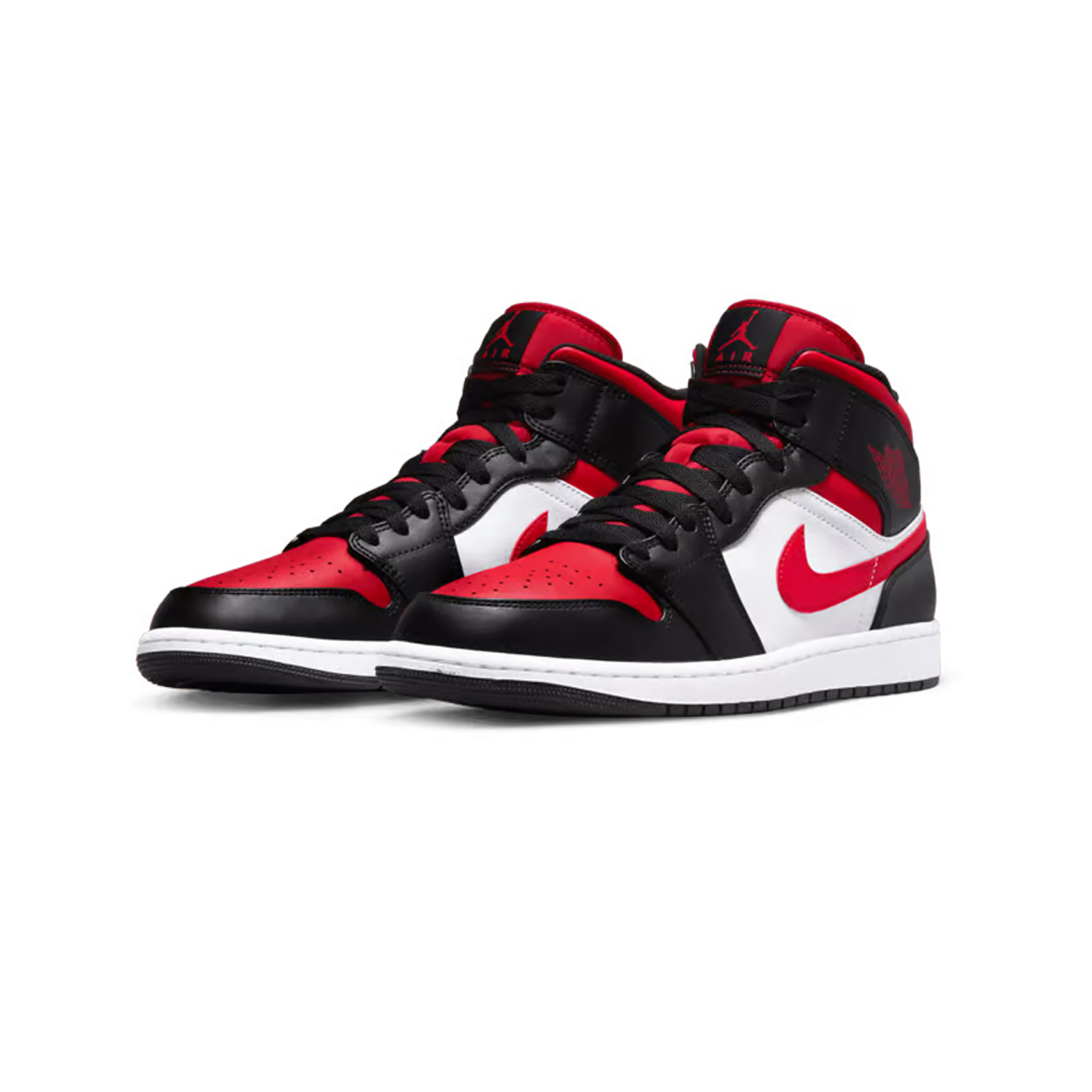 Jordan 1 Mid 'White Black Red' (2022)