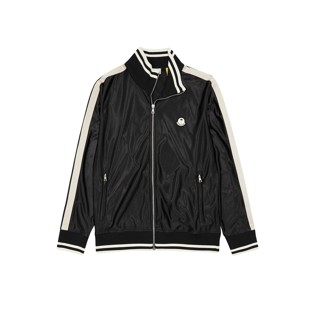 MONCLER Palm Angels ジップアップジャケット ブラック Moncler X Palm Angels Shiny Track Jacket 'Black' – The Attic