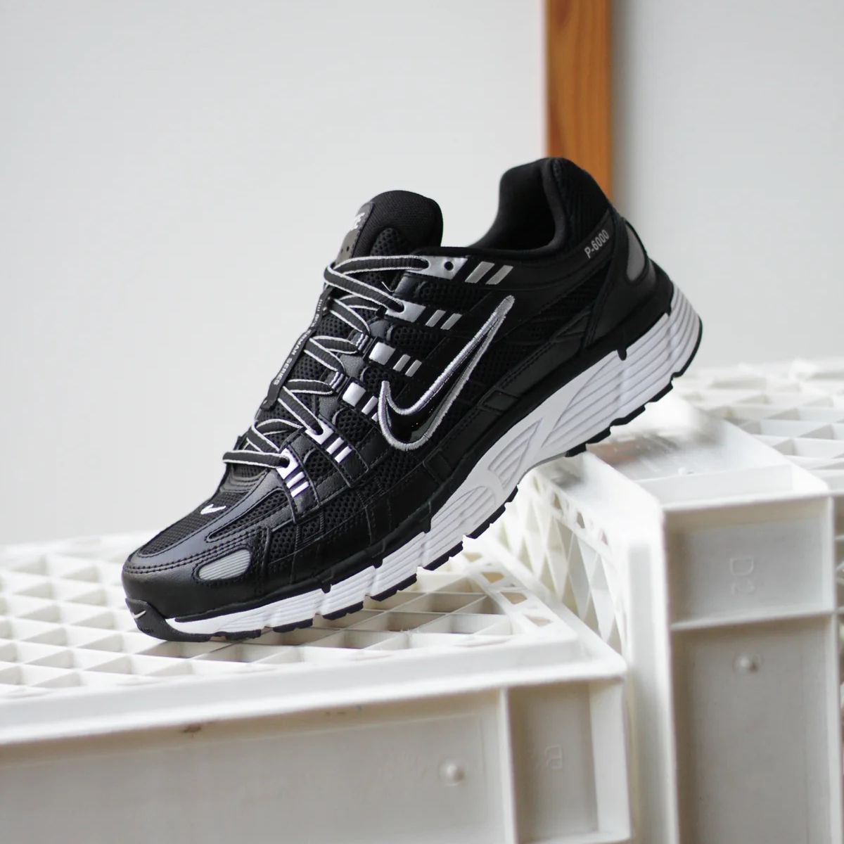 Nike P-6000 'Black White Metallic Silver'