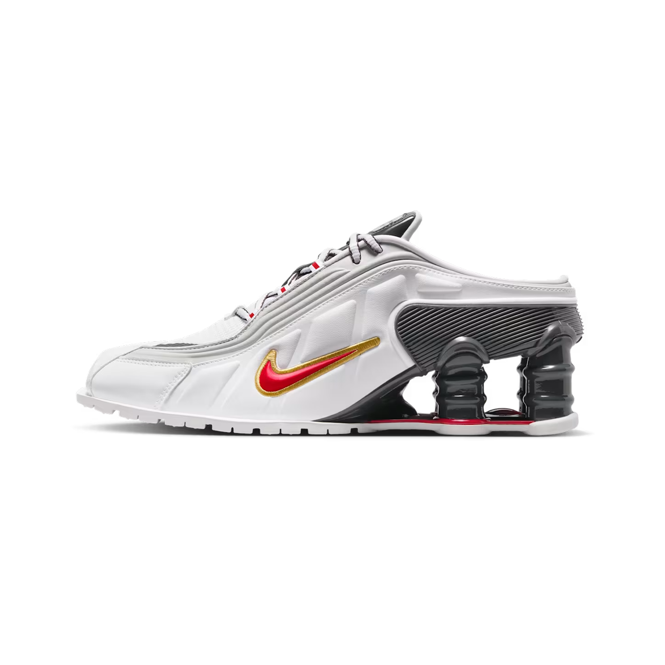 Nike Shox MR4 Mule Martine Rose Metallic 'Platinum Varsity Red' (W)