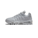 A single grey Nike Air Max 95 sneaker shown from the outside, toe pointing left, with grey leather and mesh upper, visible Swoosh logo on the side, and exposed grey Air units in the midsole against a white background.