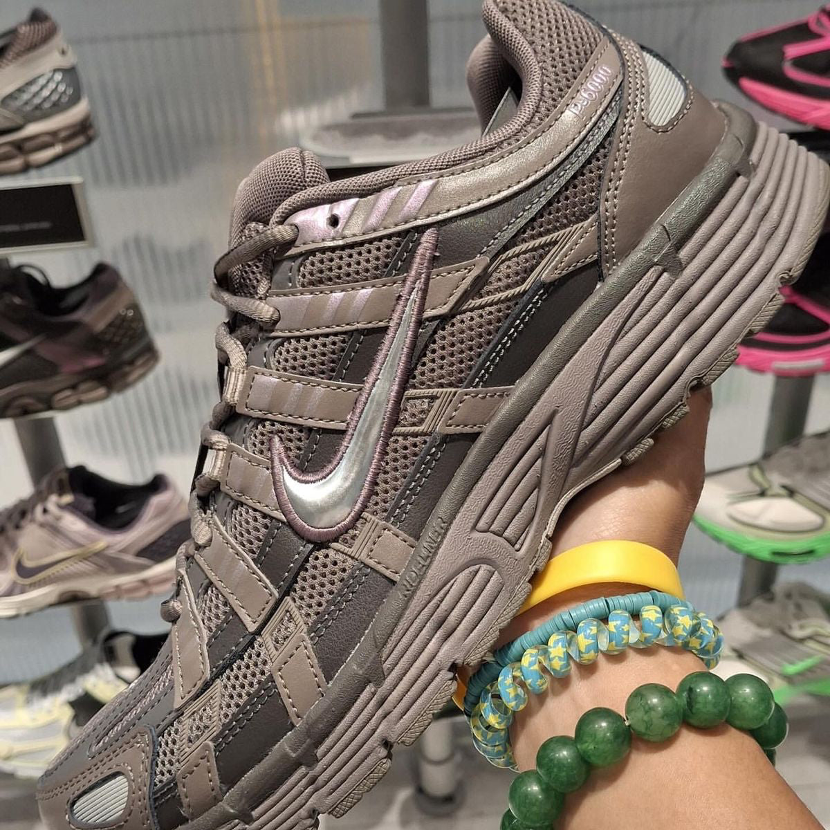 Nike P-6000 'Cave Stone Medium Ash Flat Pewter Metallic Silver'