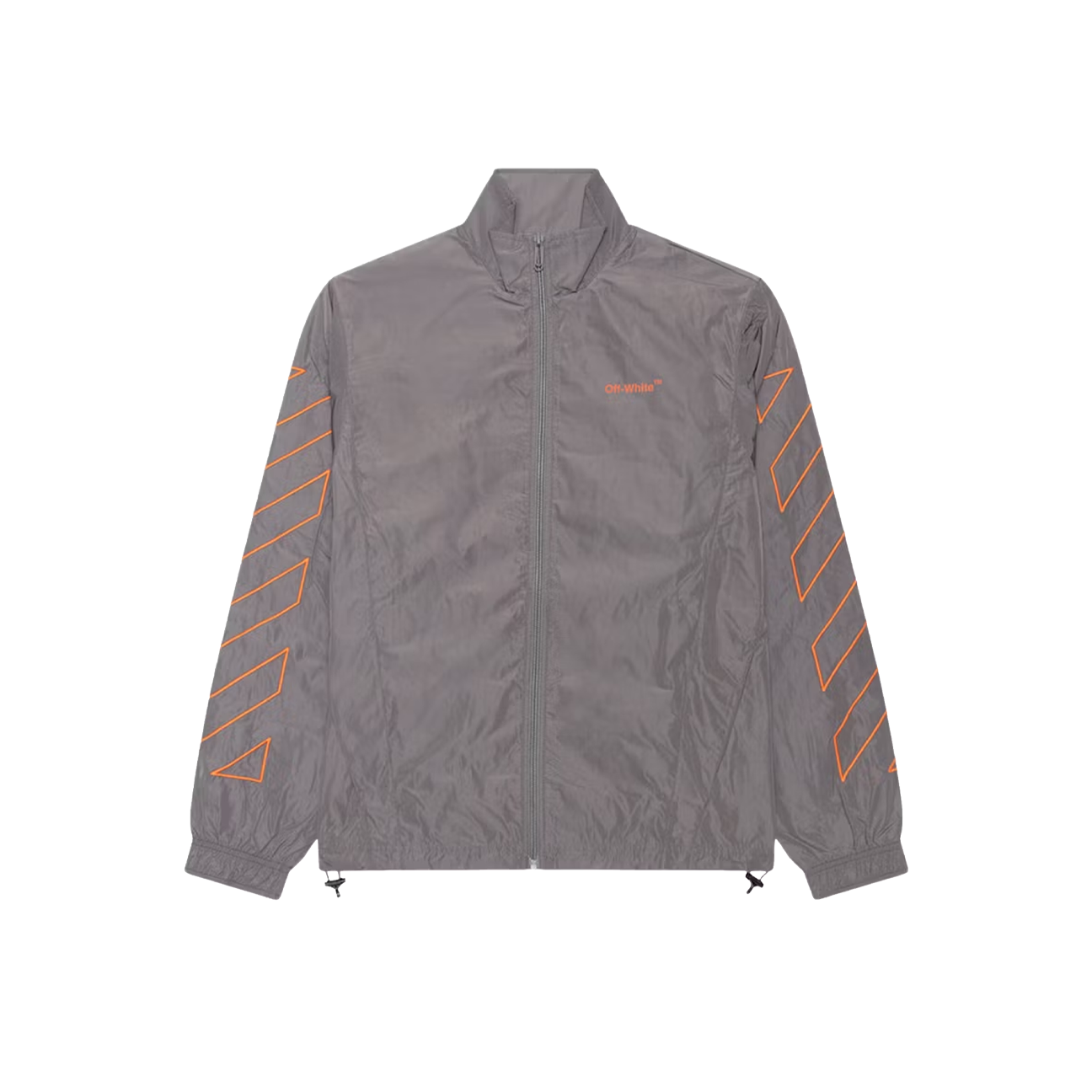 Off-White Diagonal Outline Track Jacket (Grijs/Oranje)
