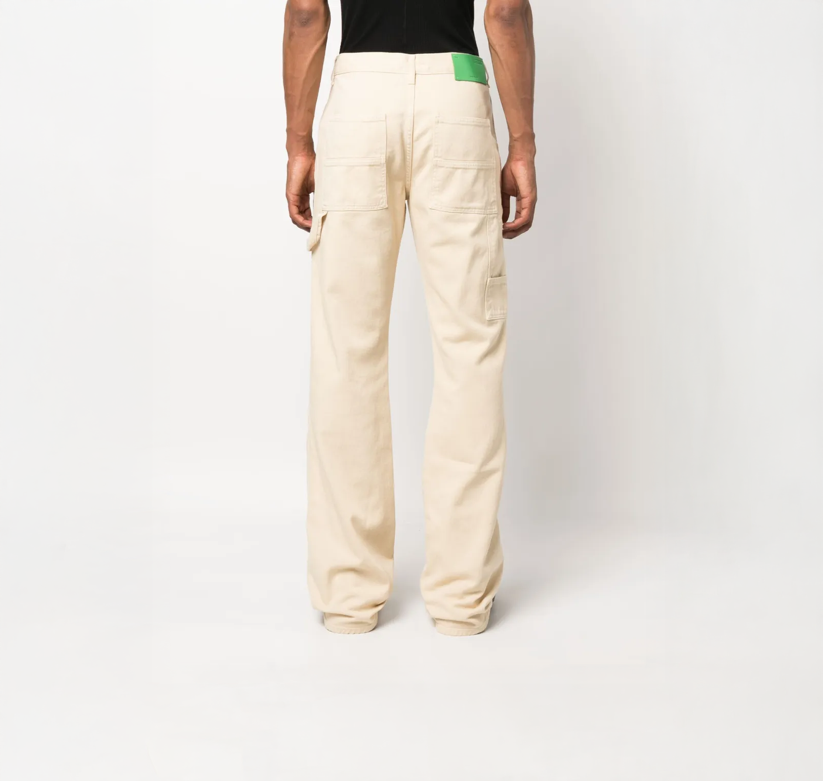 Off-White Straight Leg Varsity Hammer Flare Denim Jeans 'White/Green'