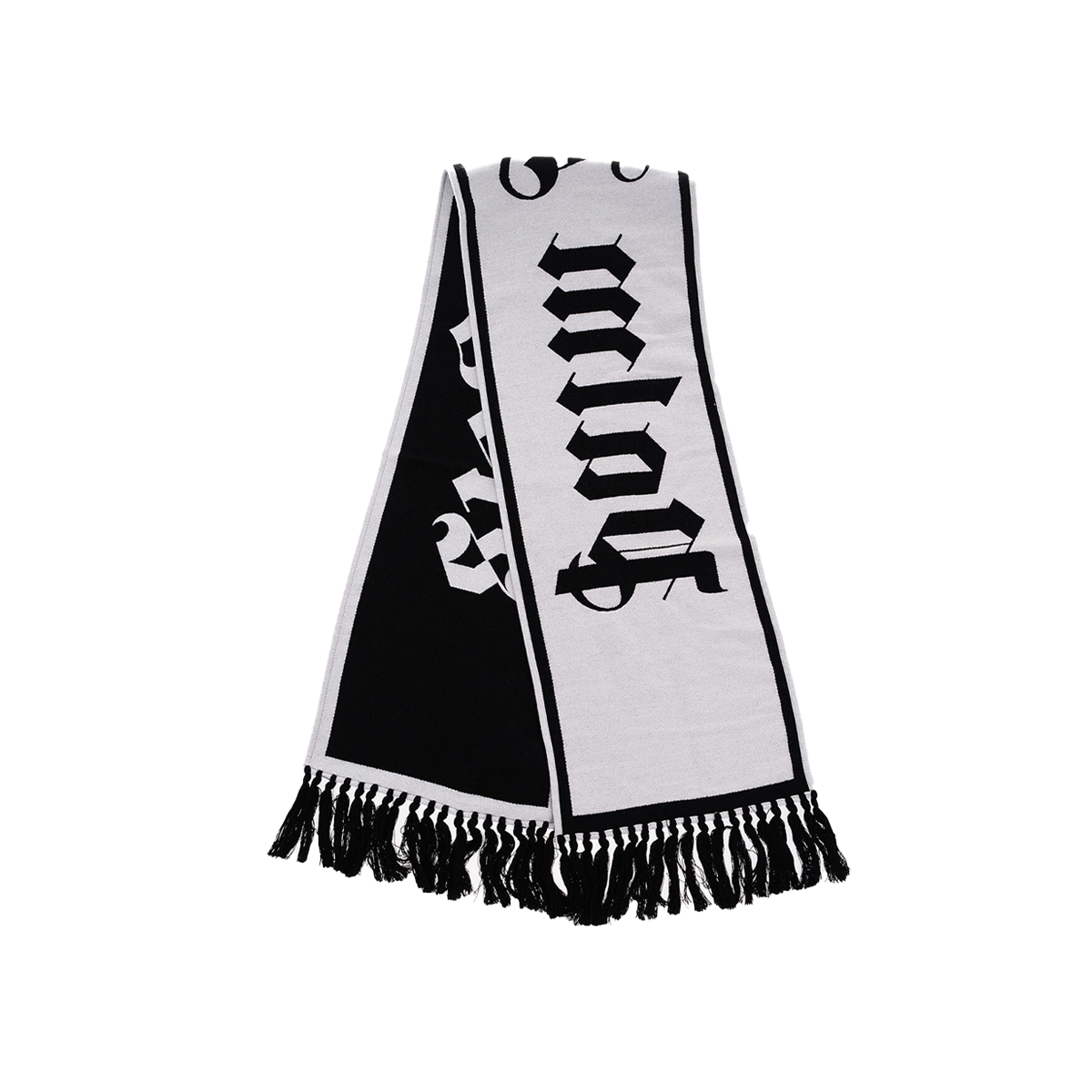 Palm Angels Macro Logo Scarf 'Black/White'-8361716285770-The Attic