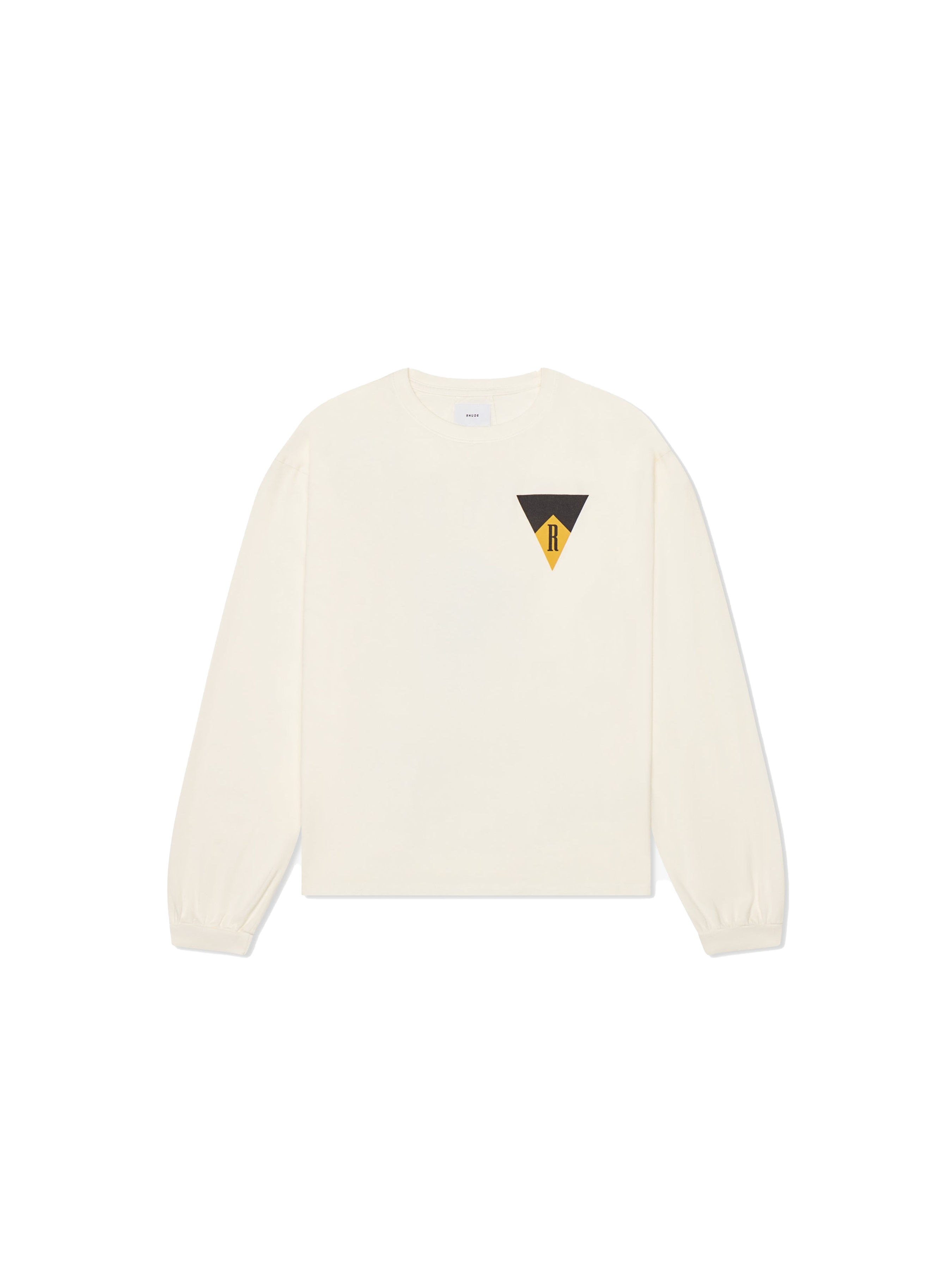 Rhude Blood And Mud Long Sleeve Tee 'White'-9348775182666-The Attic
