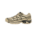 Beige Salomon XT-6 Gore-Tex sneaker shown from the side with toe pointing left, featuring black overlays, lace toggle, and black outsole