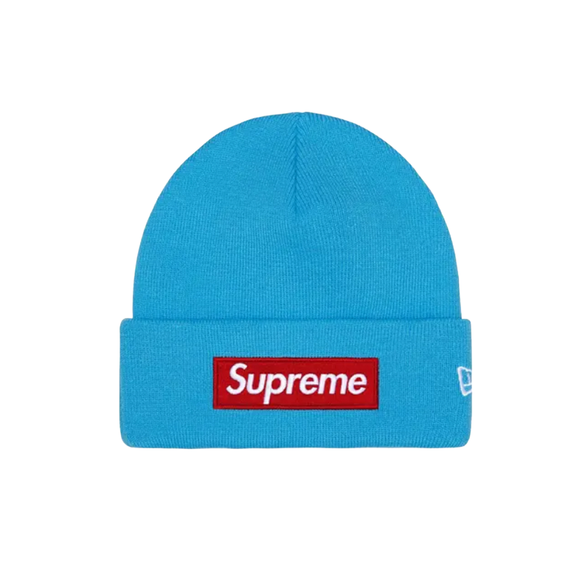 SupremeNewEraBoxLogoBeanieCyan