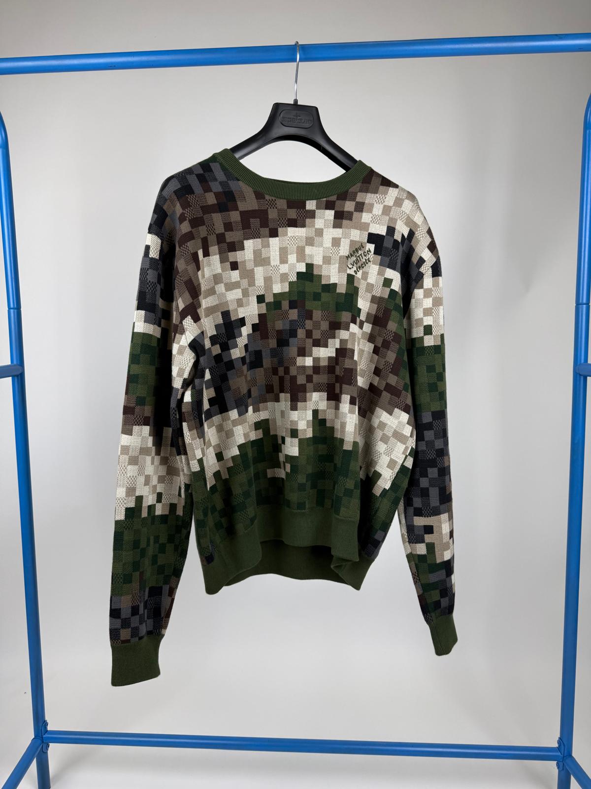 Louis Vuitton Damier Cotton Jacquard Pullover 'Damoflage' - Size S (ARCHIVE)